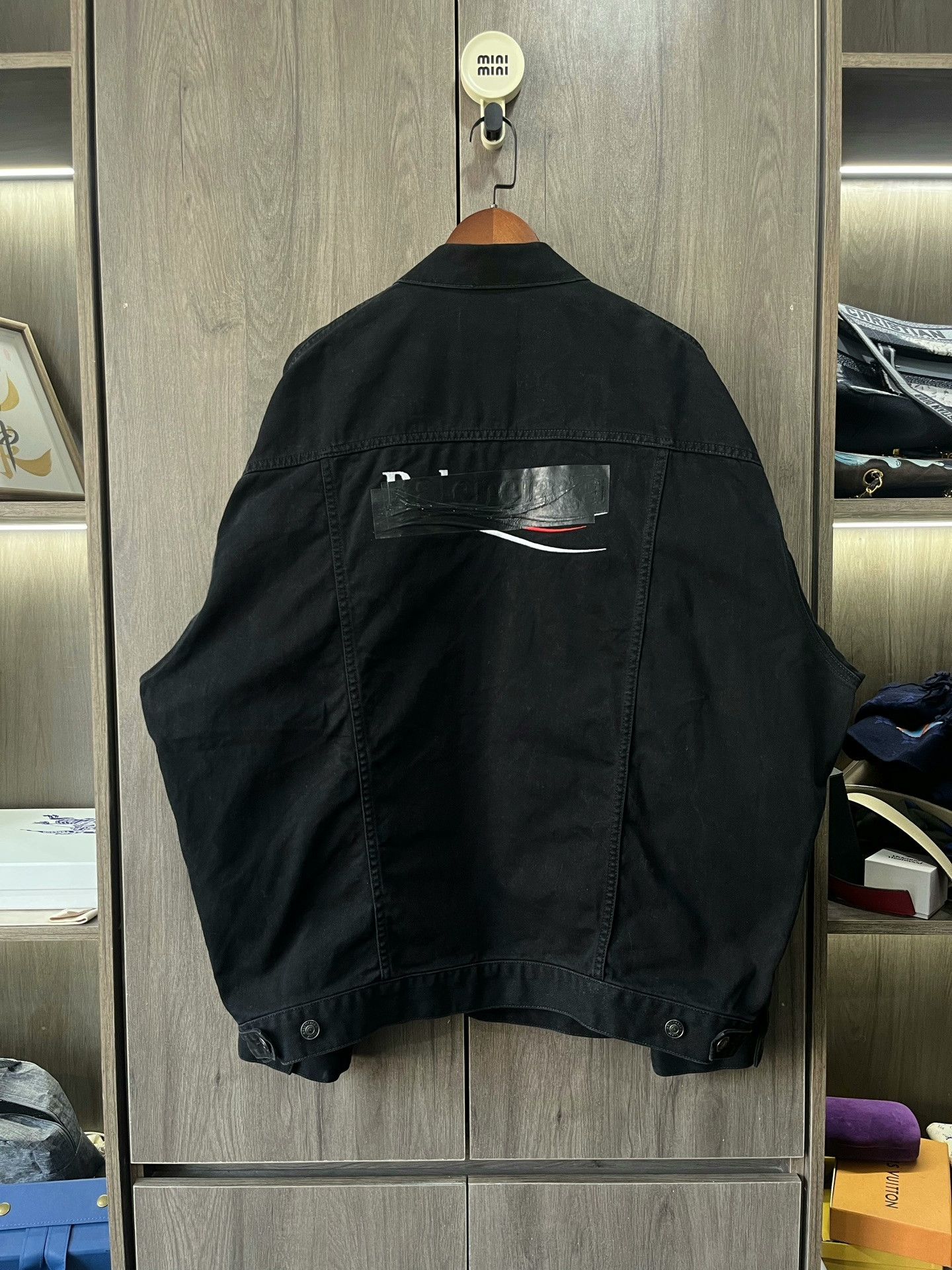 Balenciaga Balenciaga Masking Tape Cola Denim Jacket Size US S / EU 44-46 / 1 - 2 Thumbnail