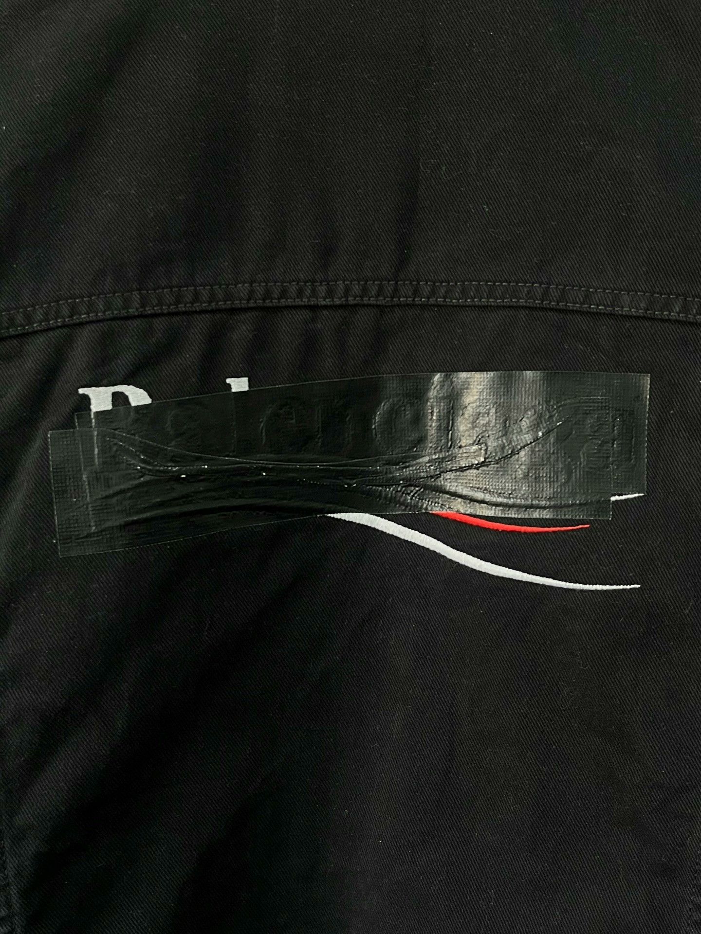 Balenciaga Balenciaga Masking Tape Cola Denim Jacket Size US S / EU 44-46 / 1 - 3 Thumbnail