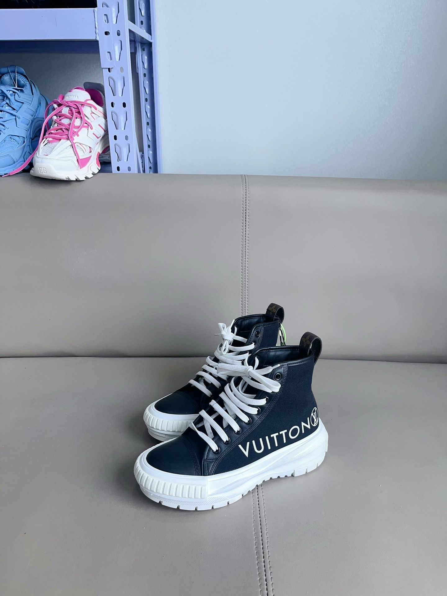 Louis Vuitton LV Squad Canvas High-Top Platform Shoes Size US 5 / IT 35 - 2 Thumbnail