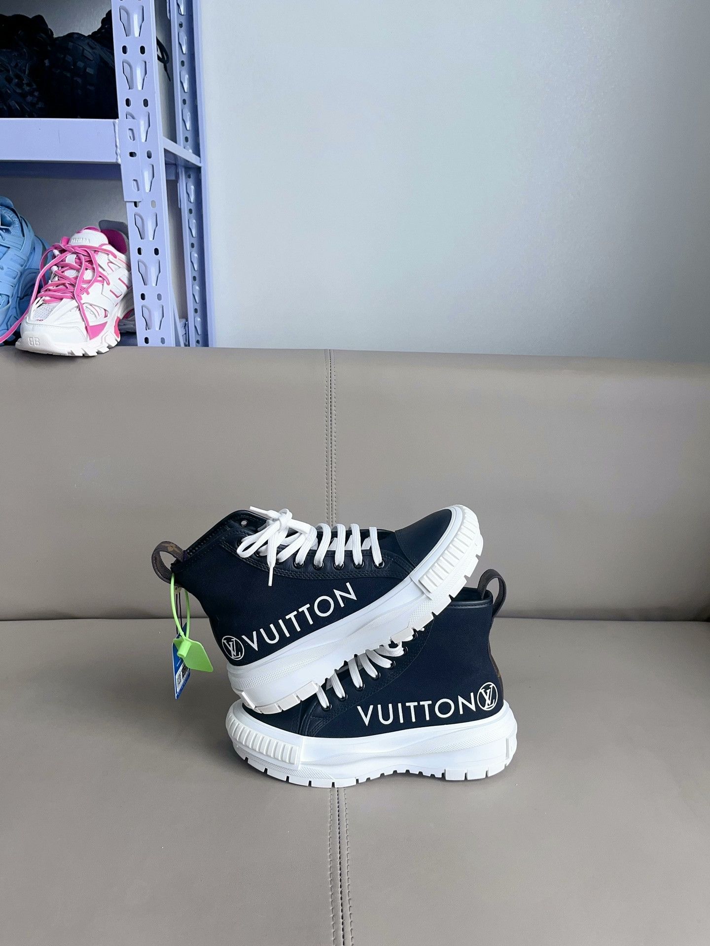 Louis Vuitton LV Squad Canvas High-Top Platform Shoes Size US 5 / IT 35 - 8 Thumbnail