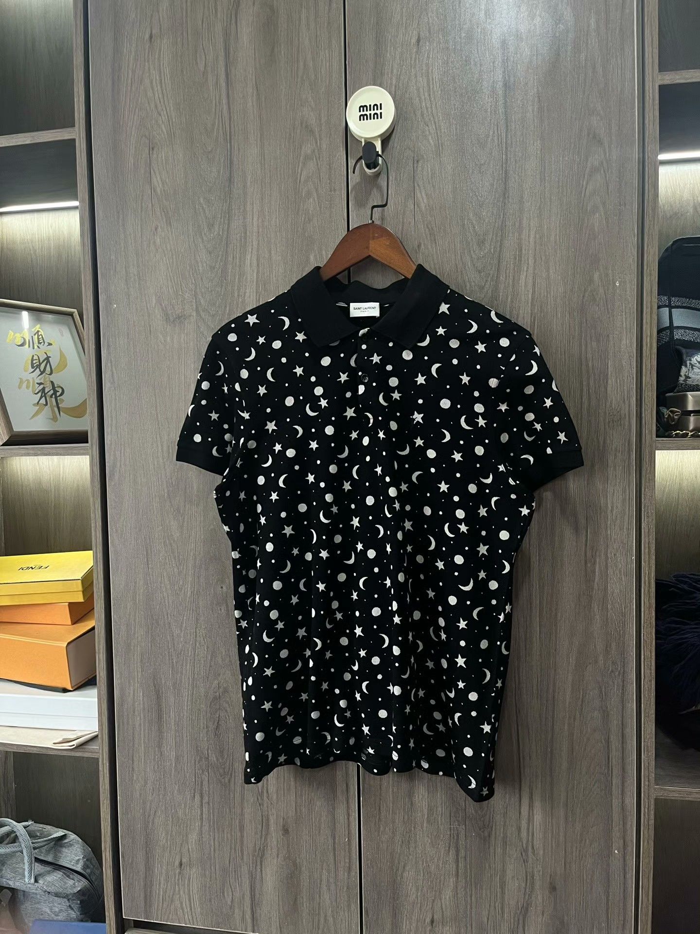 Saint Laurent Paris Saint Laurent SLP Printed Polo T-Shirt Size US L / EU 52-54 / 3 - 4 Thumbnail