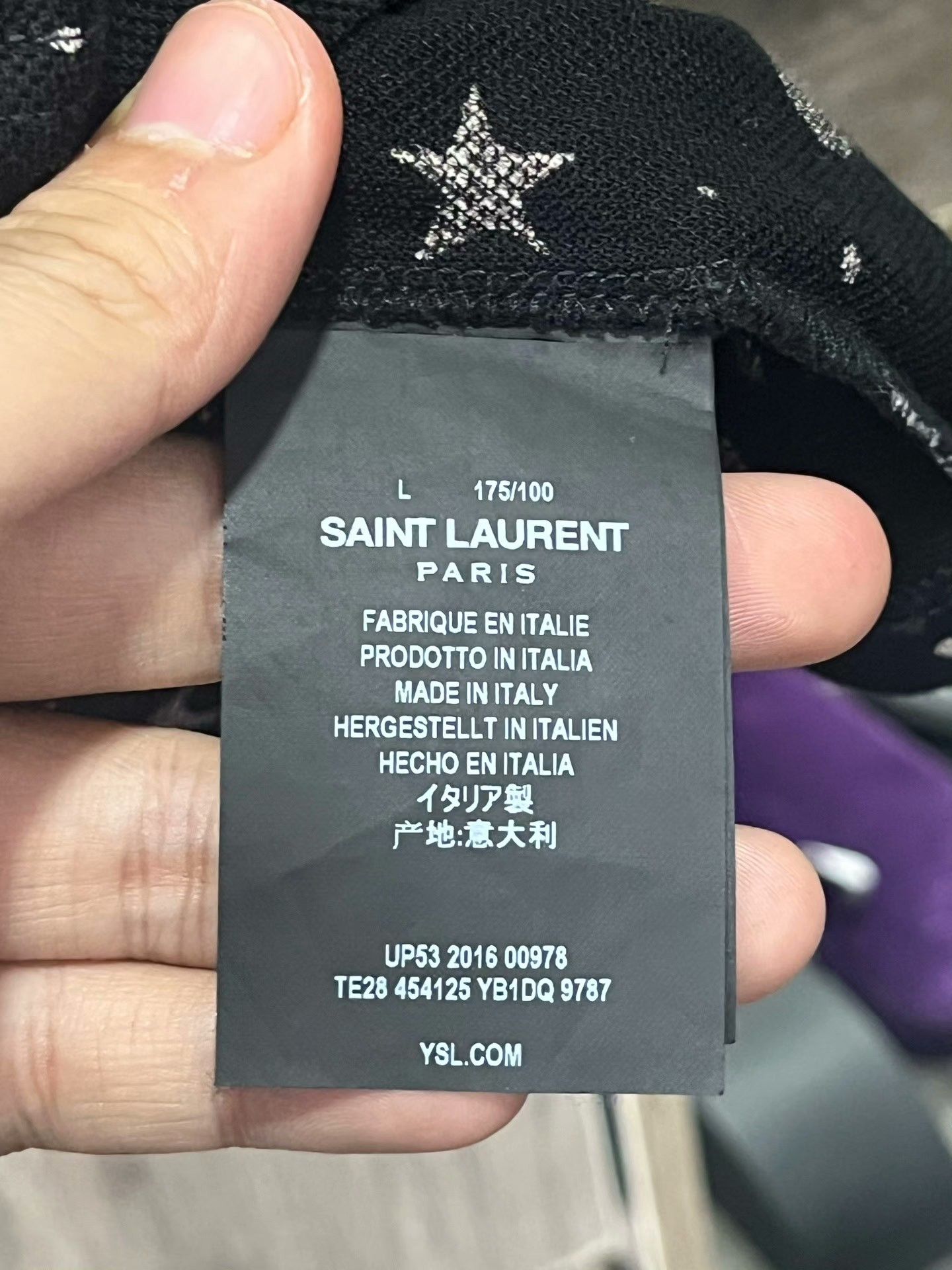 Saint Laurent Paris Saint Laurent SLP Printed Polo T-Shirt Size US L / EU 52-54 / 3 - 6 Thumbnail