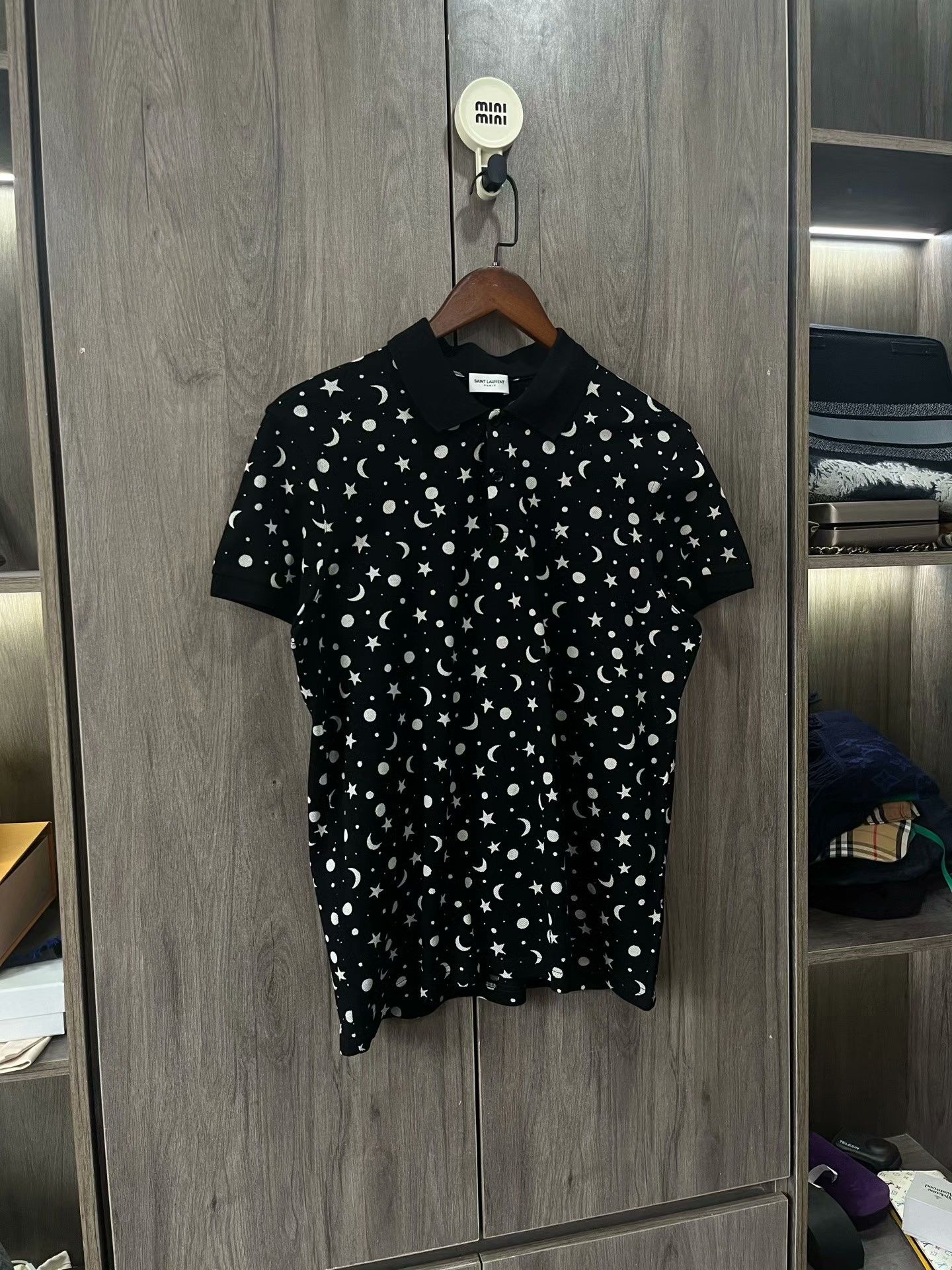 Saint Laurent Paris Saint Laurent SLP Printed Polo T-Shirt Size US L / EU 52-54 / 3 - 8 Thumbnail