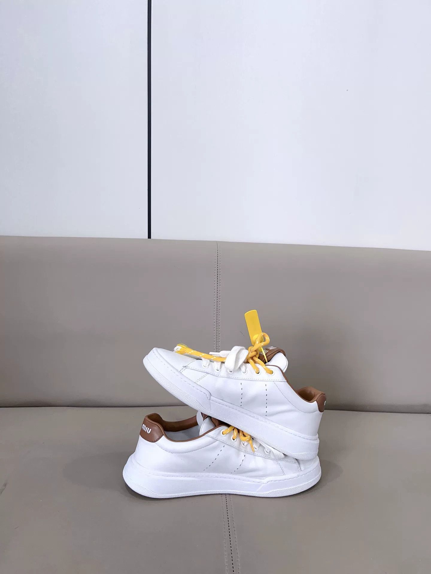 Miu Miu Miu Miu White Brown Sneakers Size US 10 / IT 40 - 7 Thumbnail
