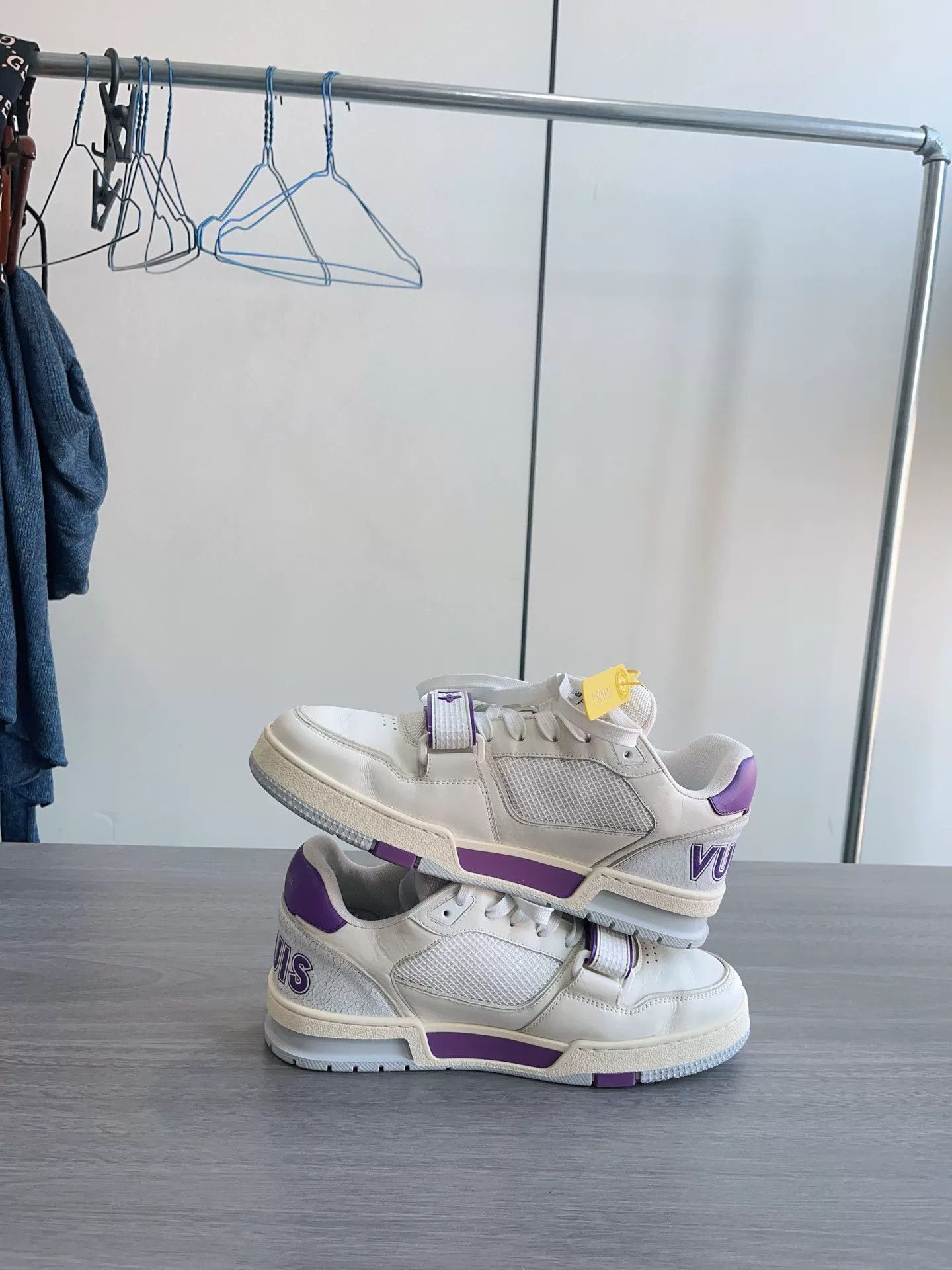 Louis Vuitton Louis Vuitton LV Trainer White Purple Velcro Size US 7.5 / EU 40-41 - 7 Thumbnail