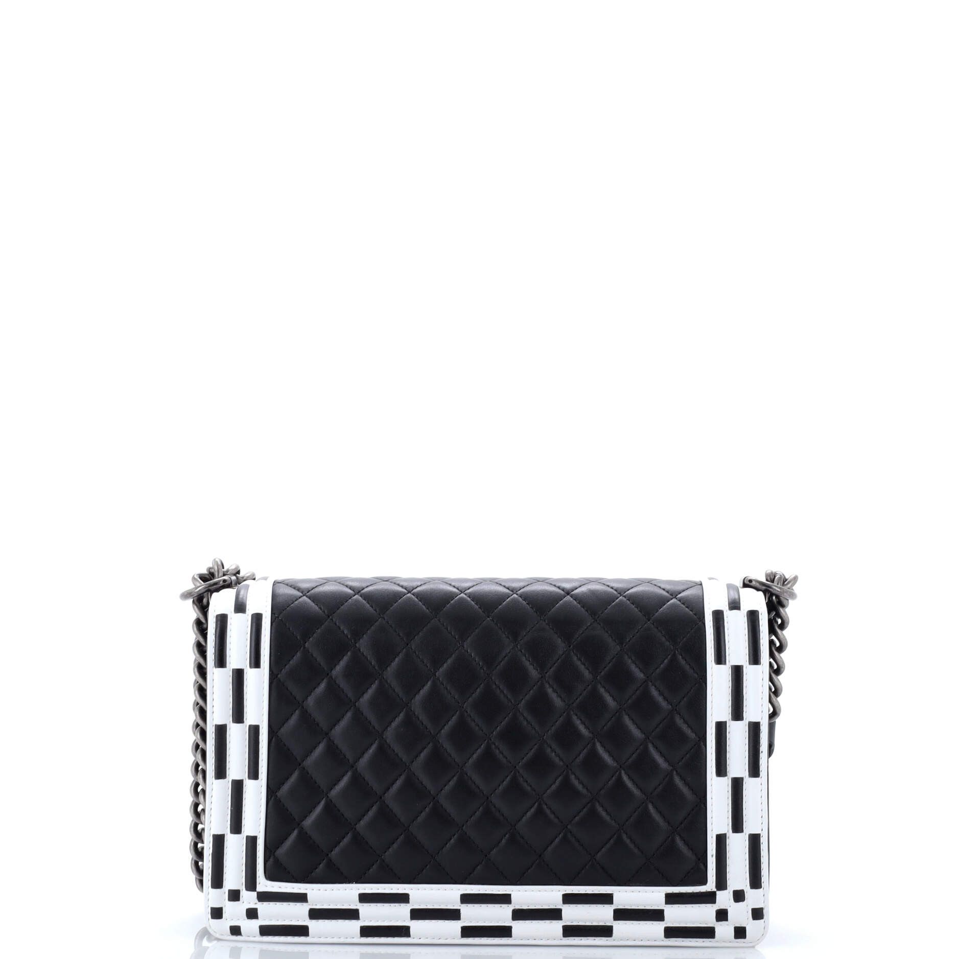 Chanel Checkerboard Trim Boy Flap Bag Size ONE SIZE - 4 Thumbnail
