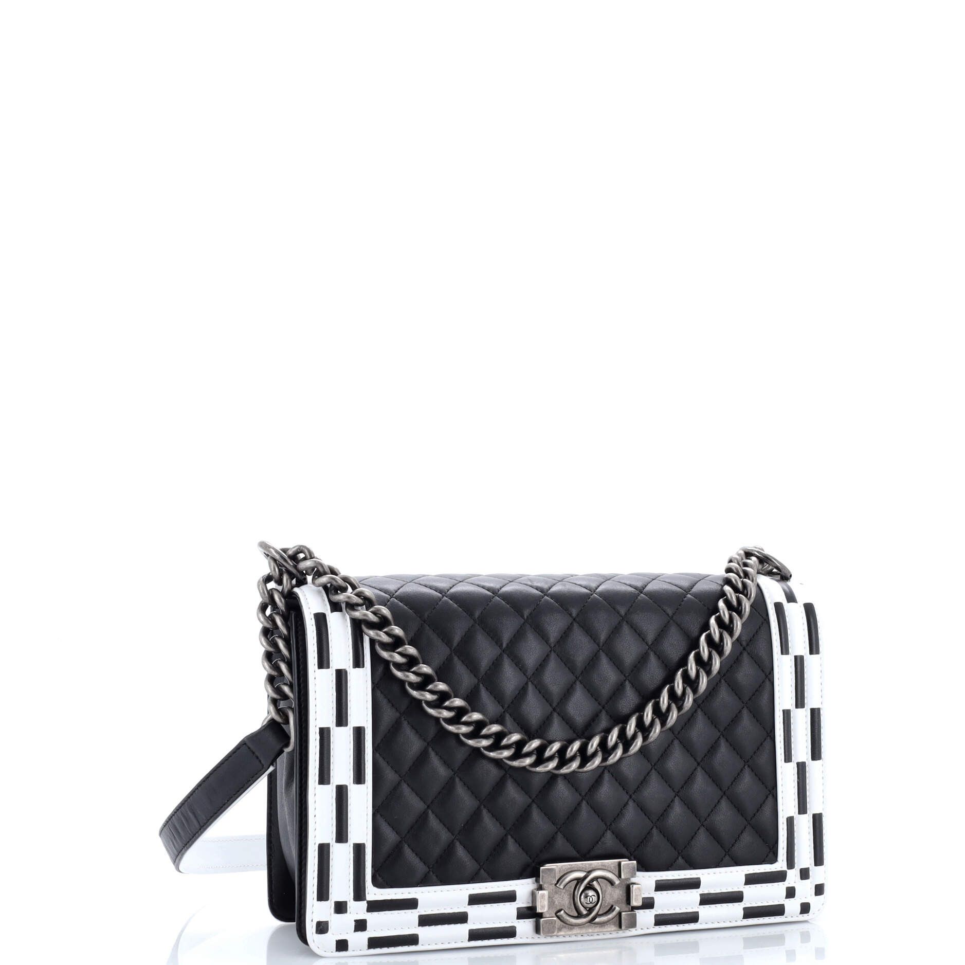 Chanel Checkerboard Trim Boy Flap Bag Size ONE SIZE - 3 Thumbnail