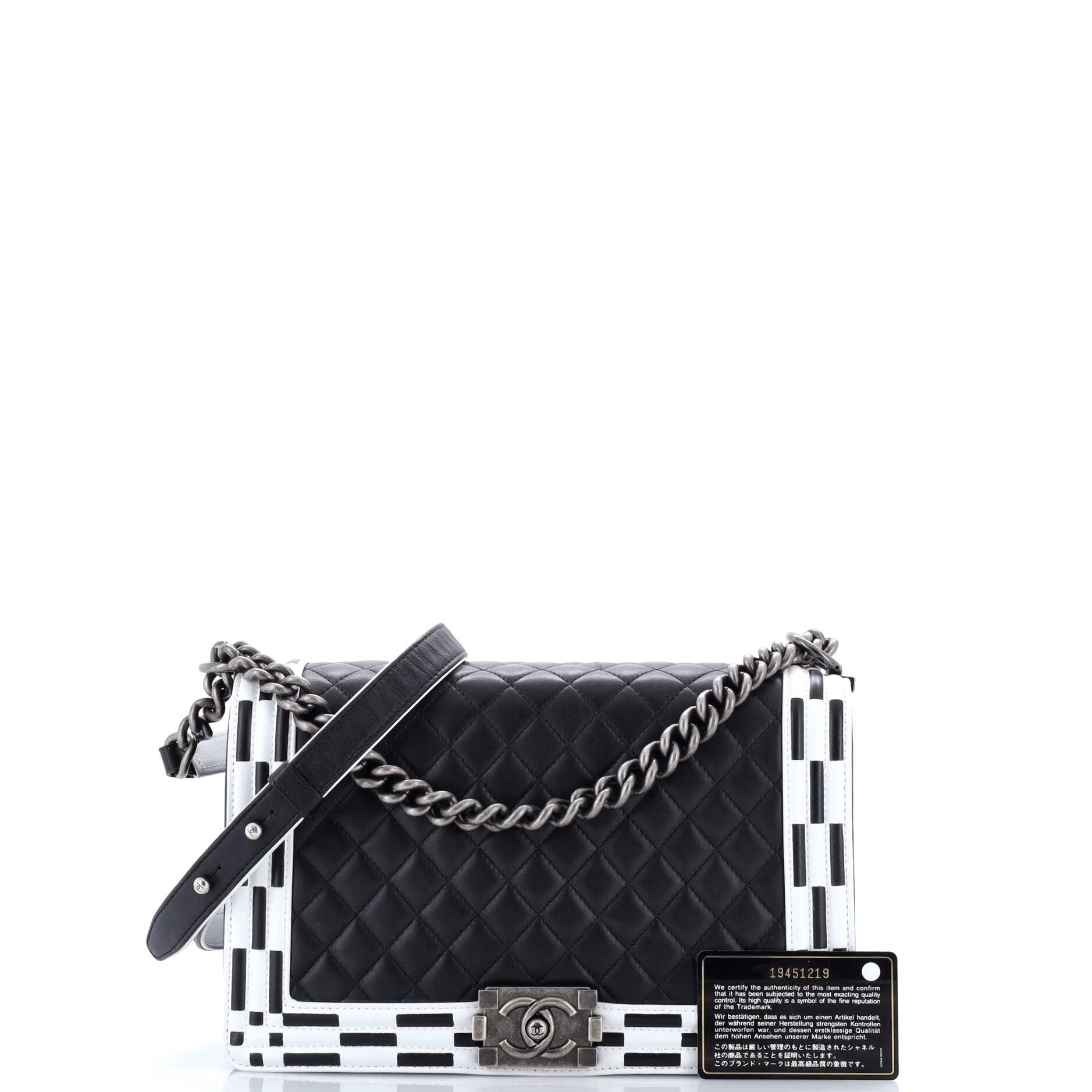 Chanel Checkerboard Trim Boy Flap Bag Size ONE SIZE - 2 Thumbnail