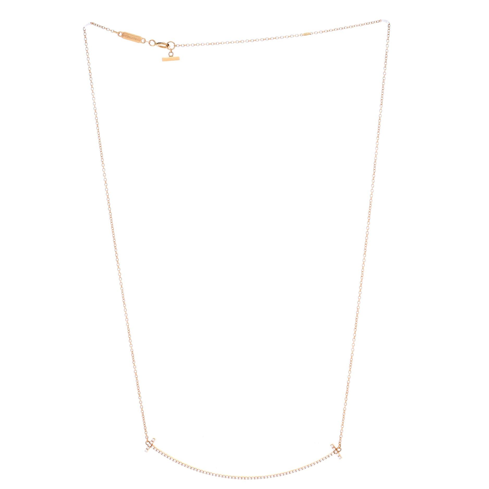 Tiffany & Co. T Smile Pendant Necklace Size ONE SIZE - 3 Thumbnail