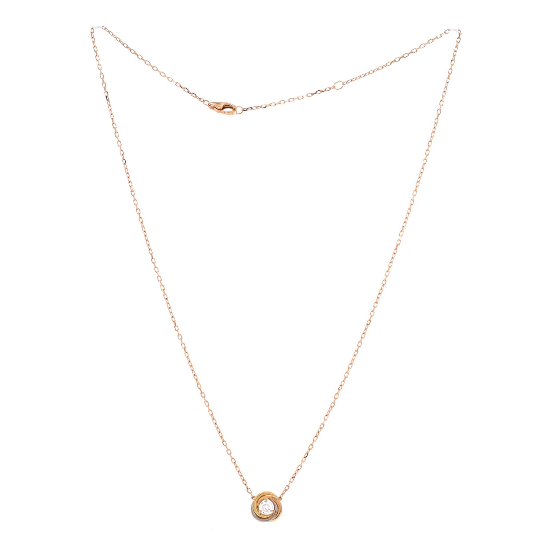 Cartier Trinity Diamond Pendant Necklace Size ONE SIZE - 2 Thumbnail