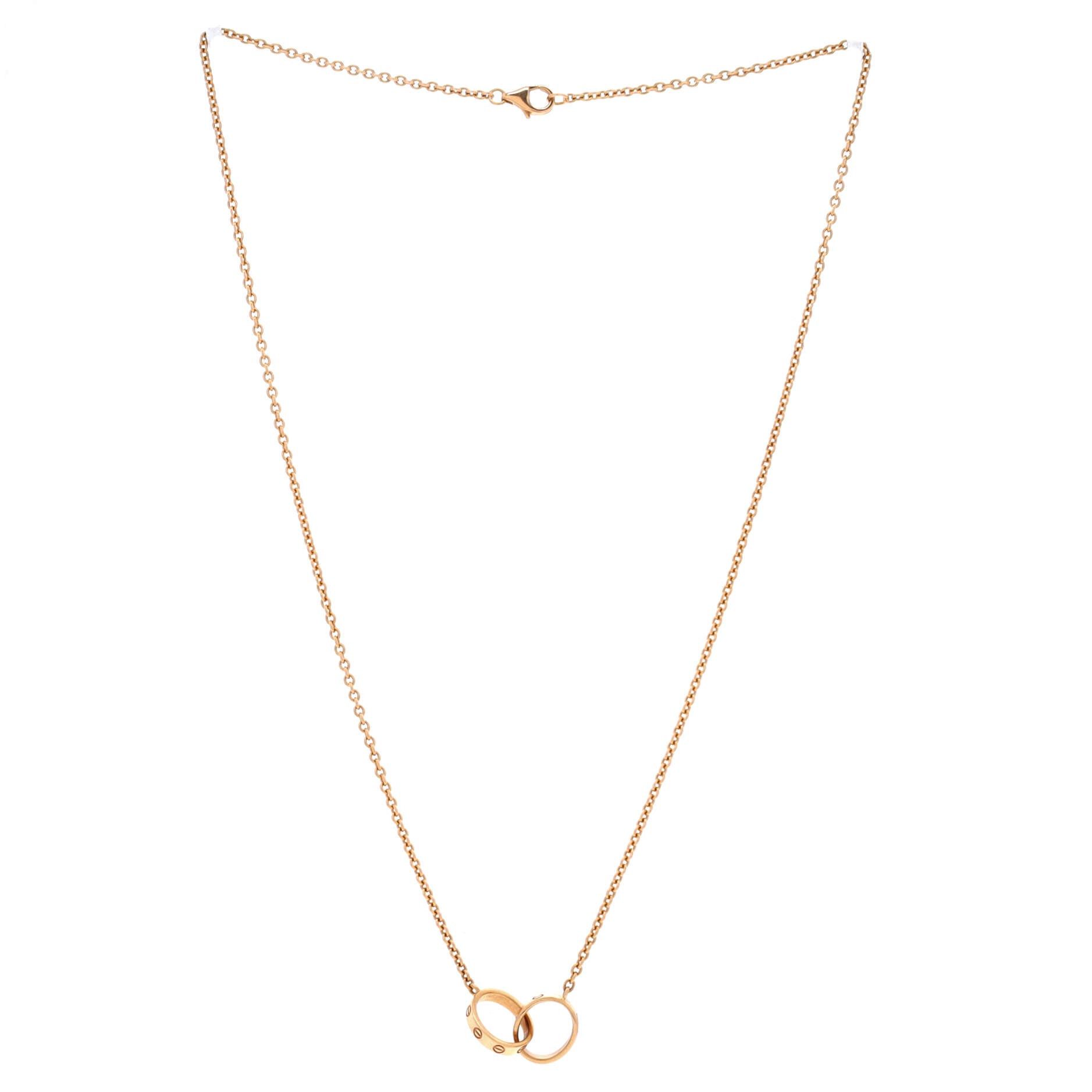 Cartier Love Interlocking Necklace Size ONE SIZE - 2 Thumbnail