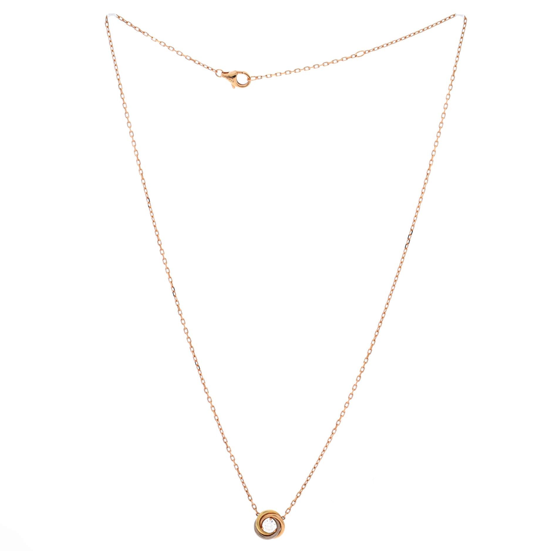 Cartier Trinity Diamond Pendant Necklace Size ONE SIZE - 2 Thumbnail