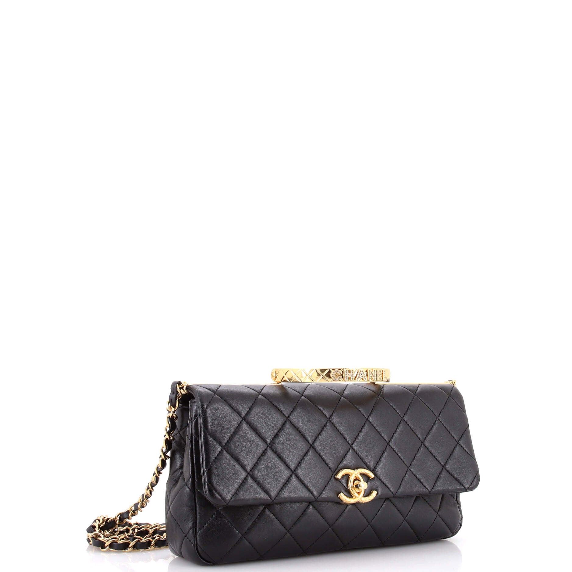 Chanel Logo Quilted Metal Top Handle Flap Bag Size ONE SIZE - 2 Thumbnail