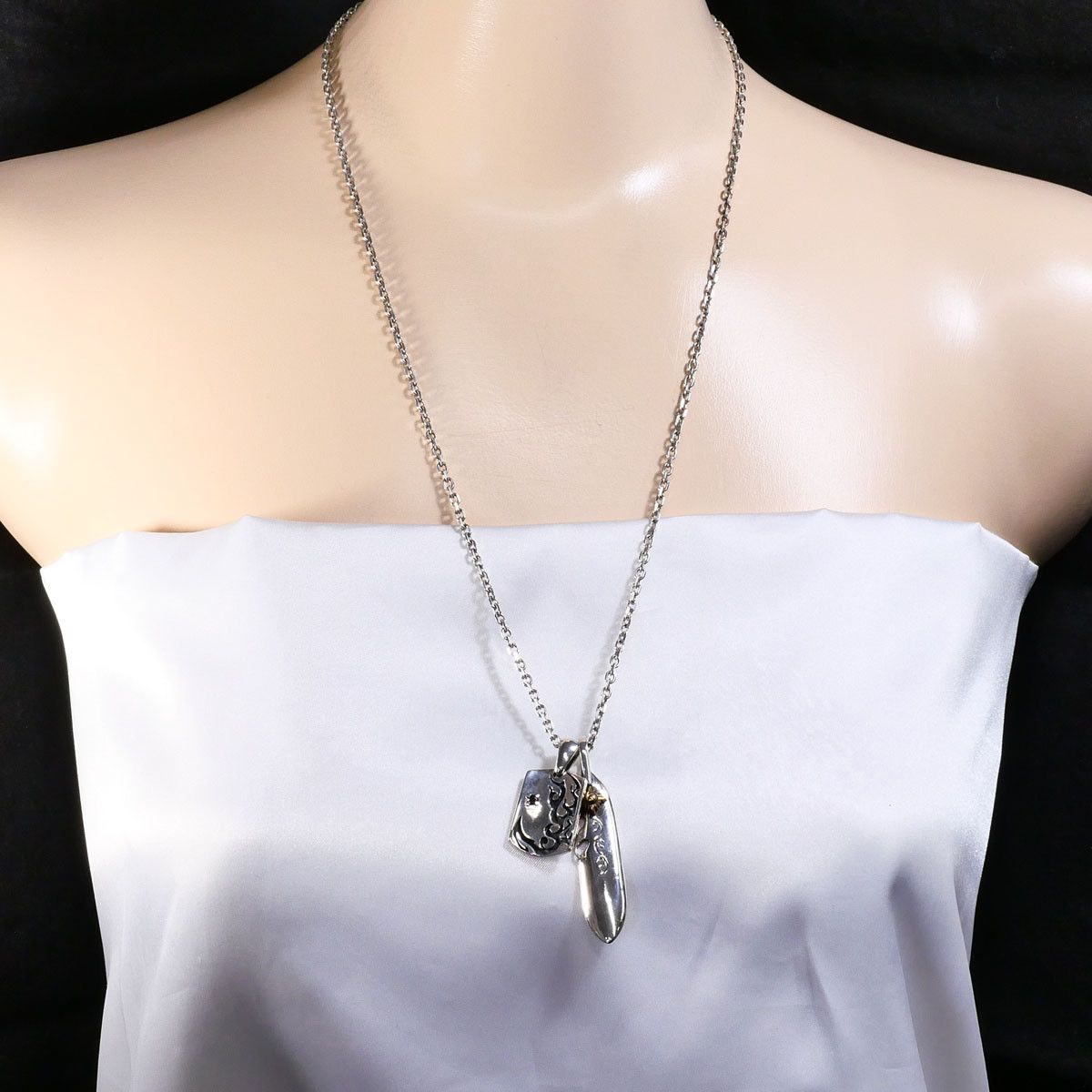 Other Other Silver 925 Onyx Necklace Precious Metal Necklace DUTY FREE for USA Size ONE SIZE - 5 Thumbnail