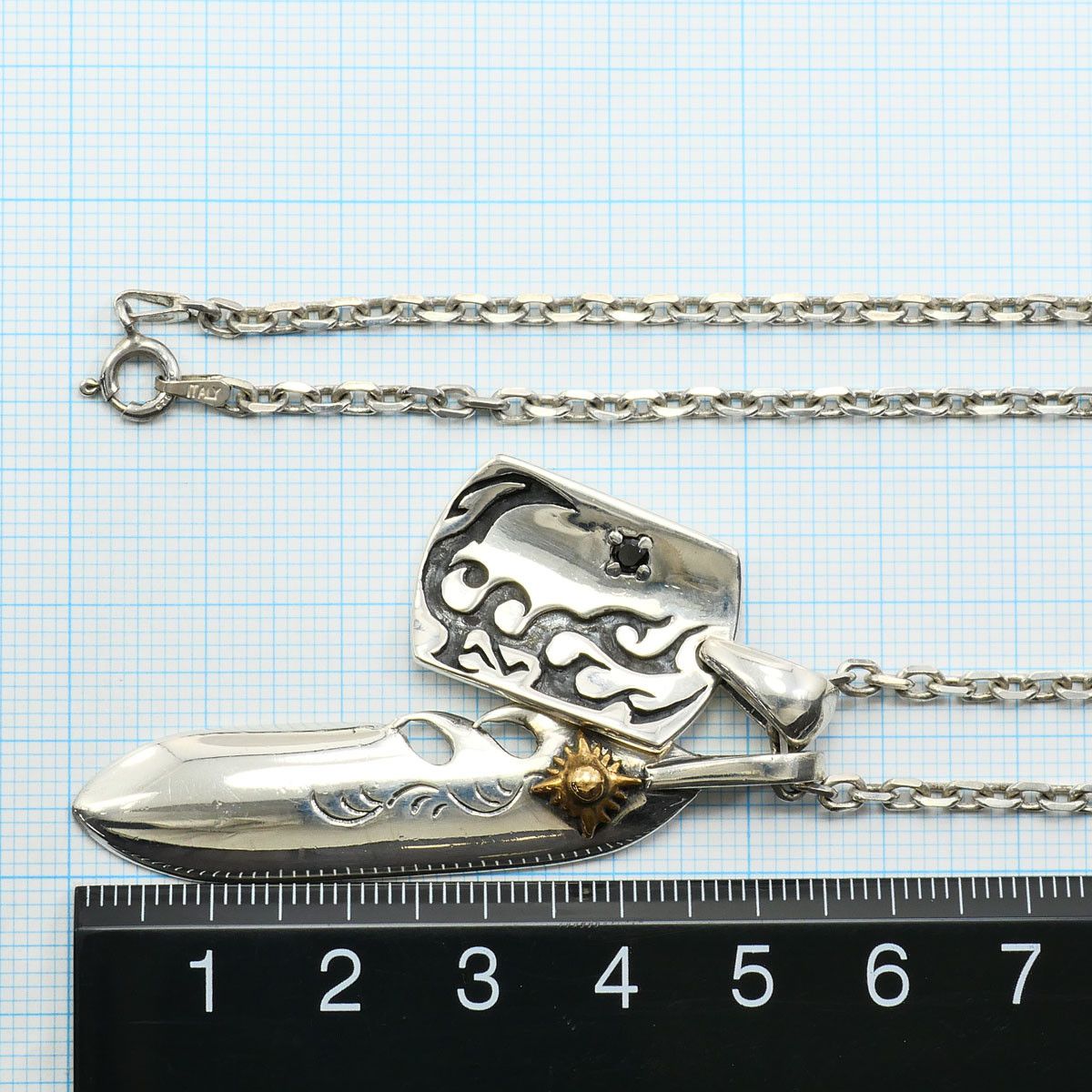 Other Other Silver 925 Onyx Necklace Precious Metal Necklace DUTY FREE for USA Size ONE SIZE - 4 Thumbnail