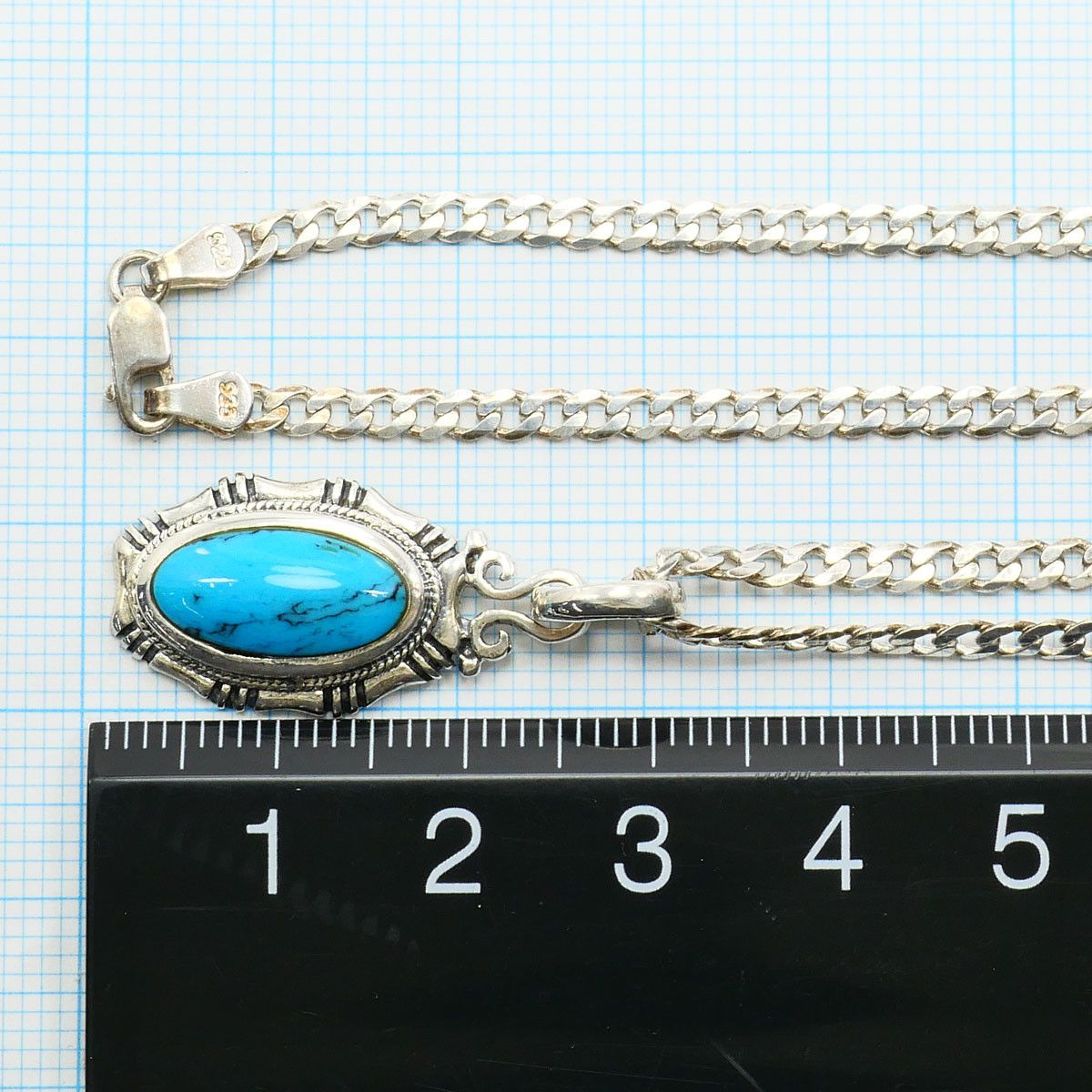 Other Other Silver 925 Turquoise Necklace Precious Metal Necklace DUTY FREE for USA Size ONE SIZE - 4 Thumbnail