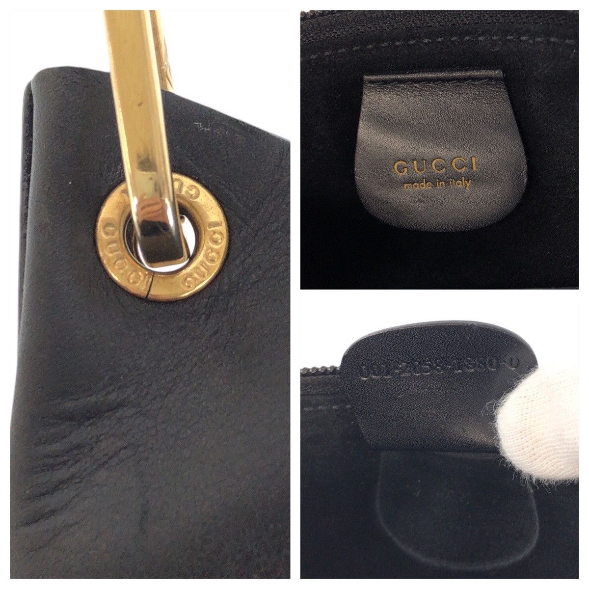 Gucci Gucci GUCCI Bamboo Leather 2way Shoulder Bag Handbag Leather Shoulder Bag 001 2058 1880 0 DUTY FREE for USA Size ONE SIZE - 4 Thumbnail