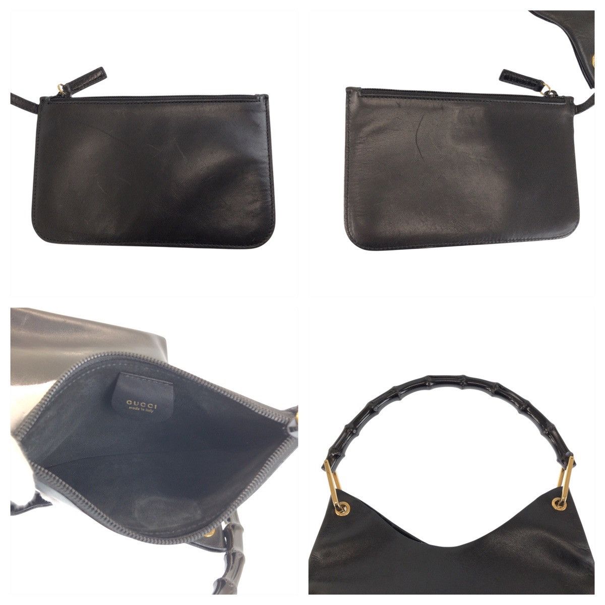 Gucci Gucci GUCCI Bamboo Leather 2way Shoulder Bag Handbag Leather Shoulder Bag 001 2058 1880 0 DUTY FREE for USA Size ONE SIZE - 6 Thumbnail