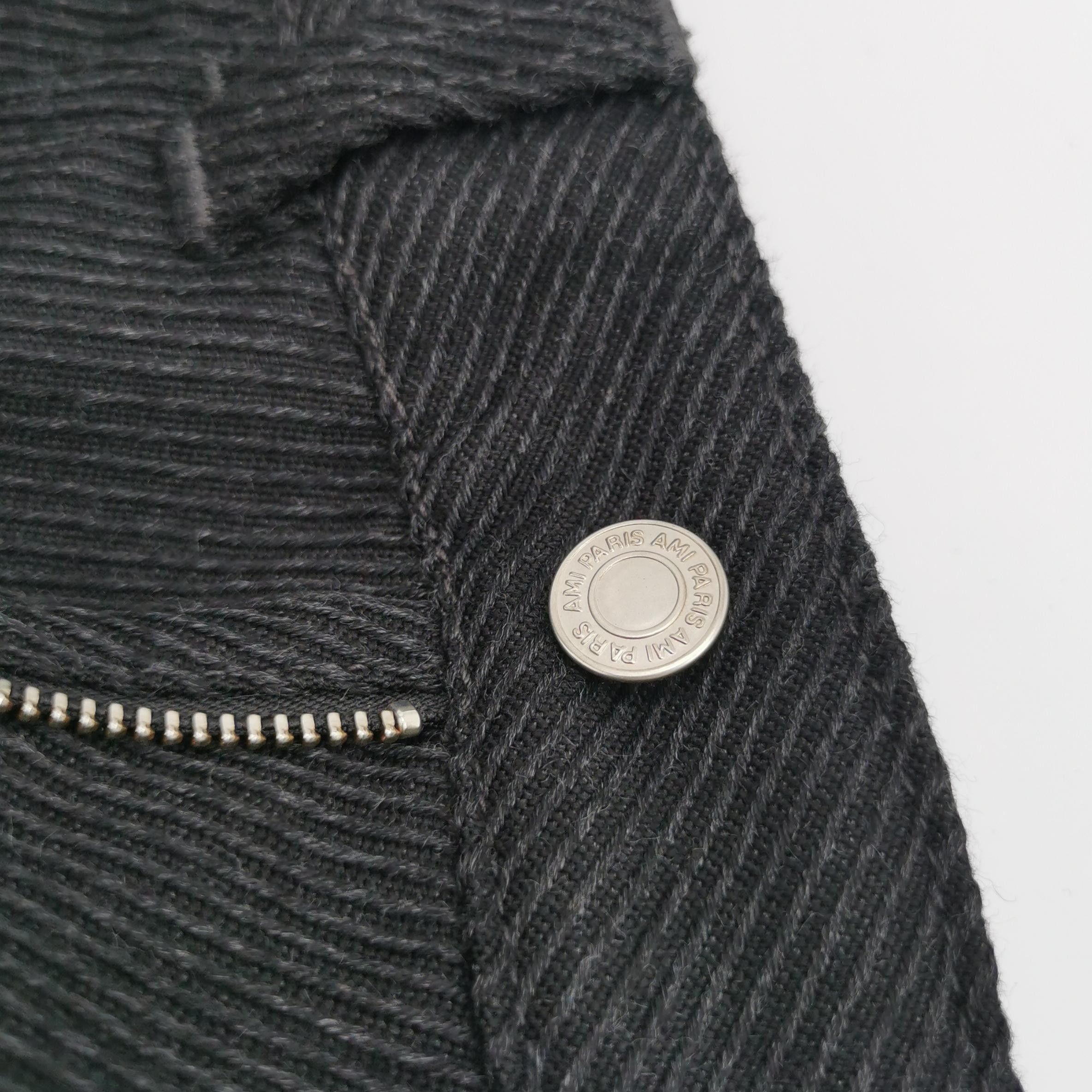 Louis Vuitton Black Straight-Leg Textured Pants XS Size 22" - 7 Thumbnail