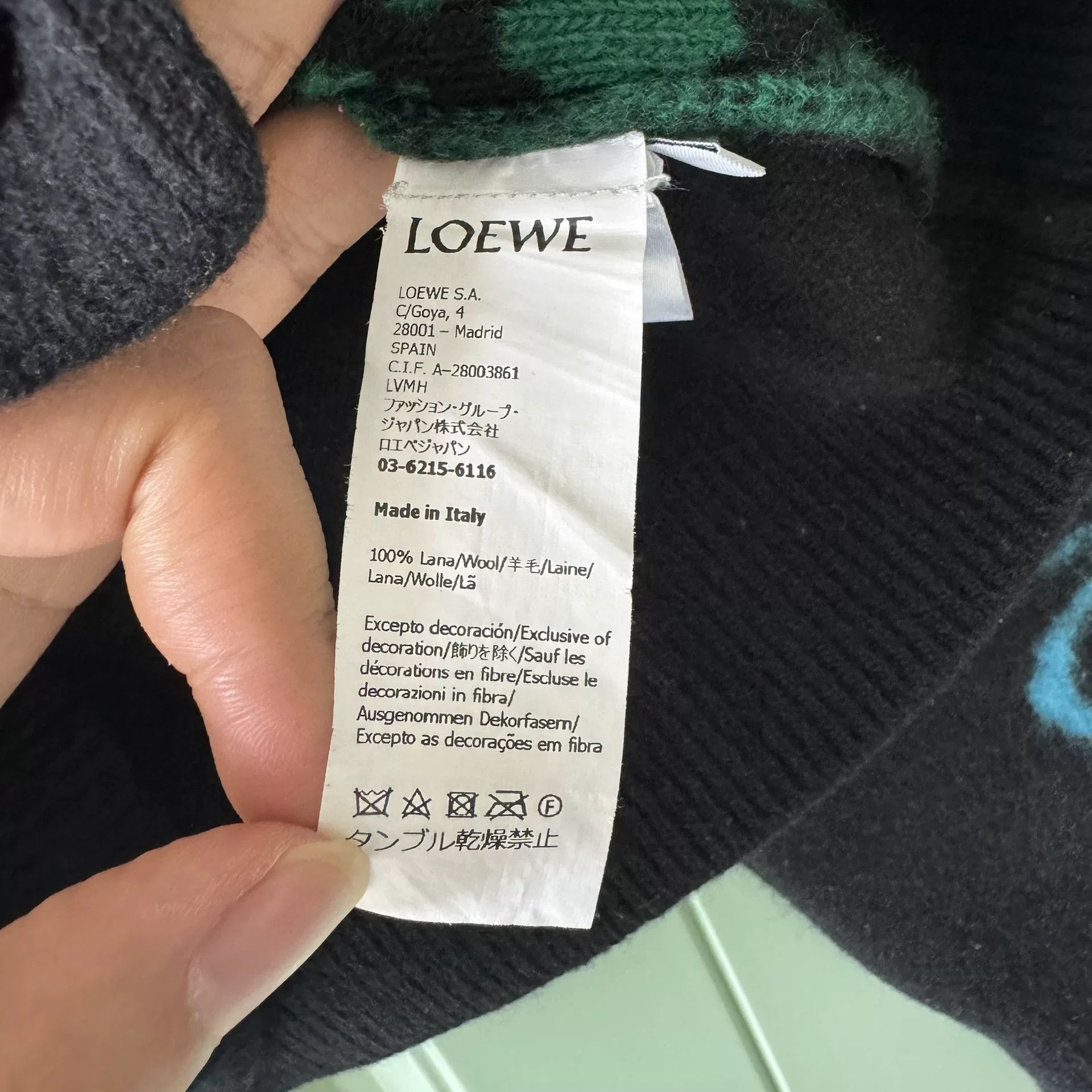 Loewe LOEWE Black Wool Cardigan with Logo Size S / US 4 / IT 40 - 4 Thumbnail