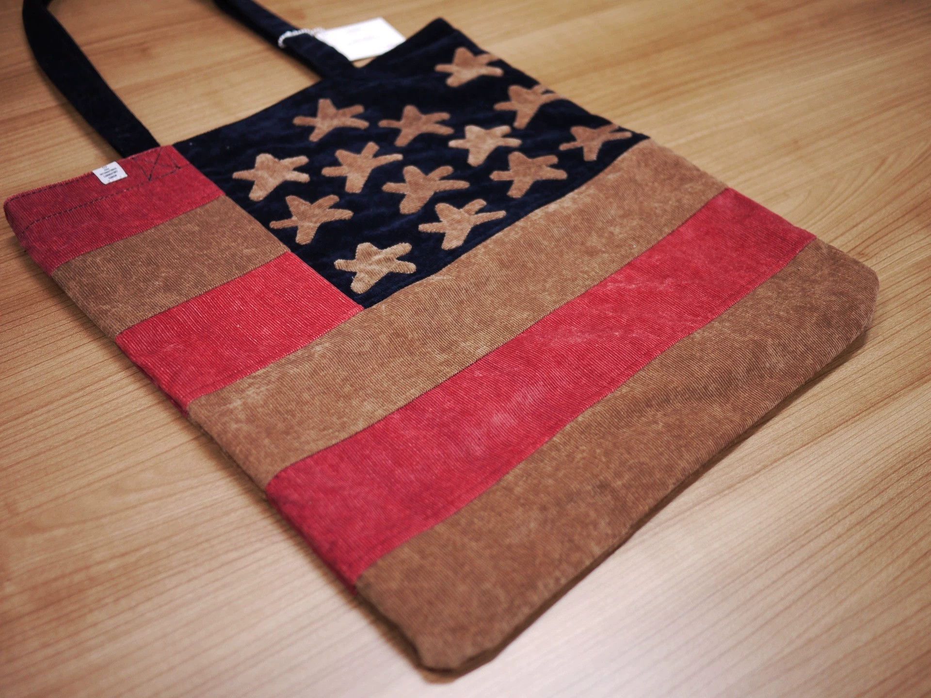 Visvim Brown Flag Print Tote Bag Size ONE SIZE - 3 Thumbnail