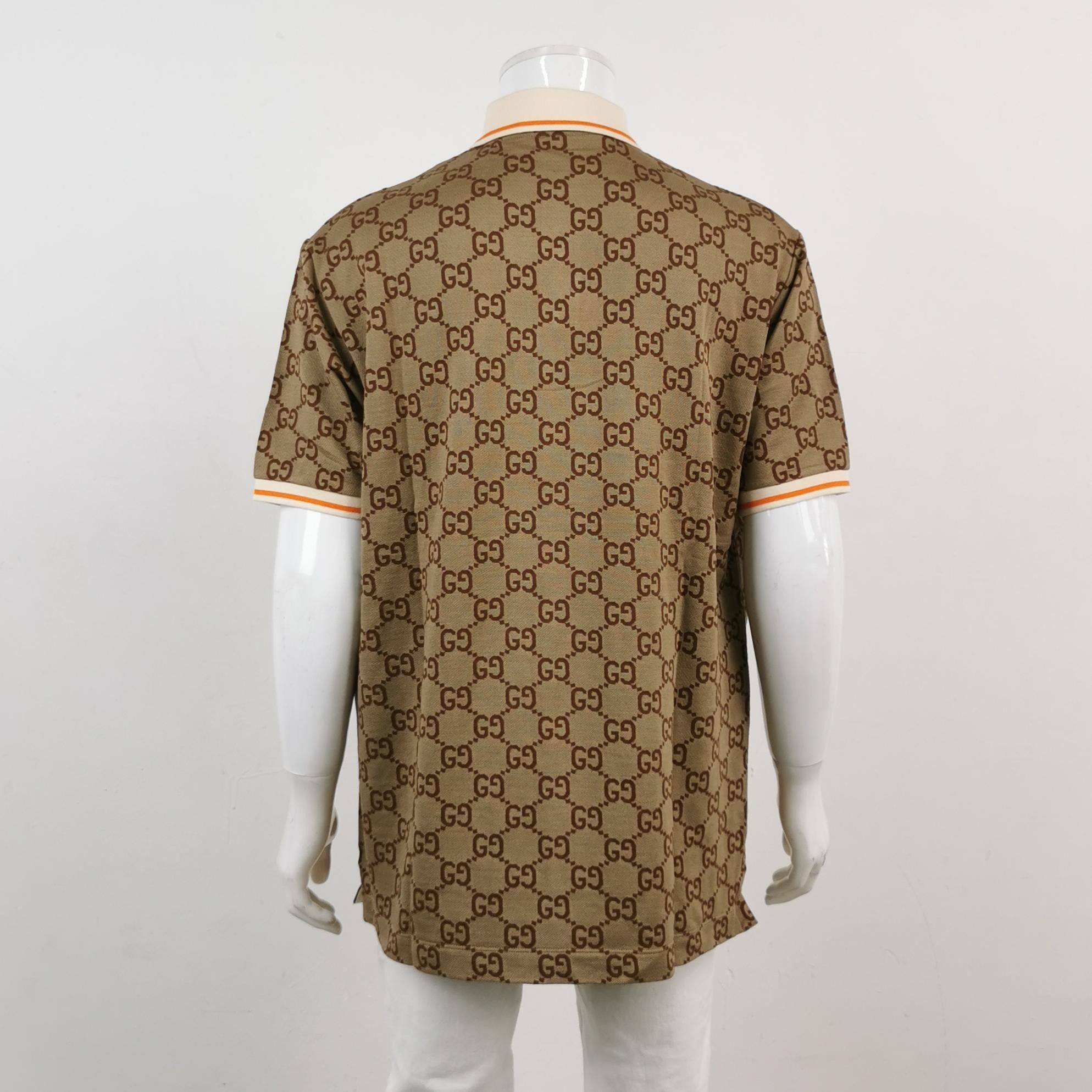 Gucci Gucci GG Monogram Cotton-Silk Polo Shirt XXXL Size US XXL / EU 58 / 5 - 21 Thumbnail