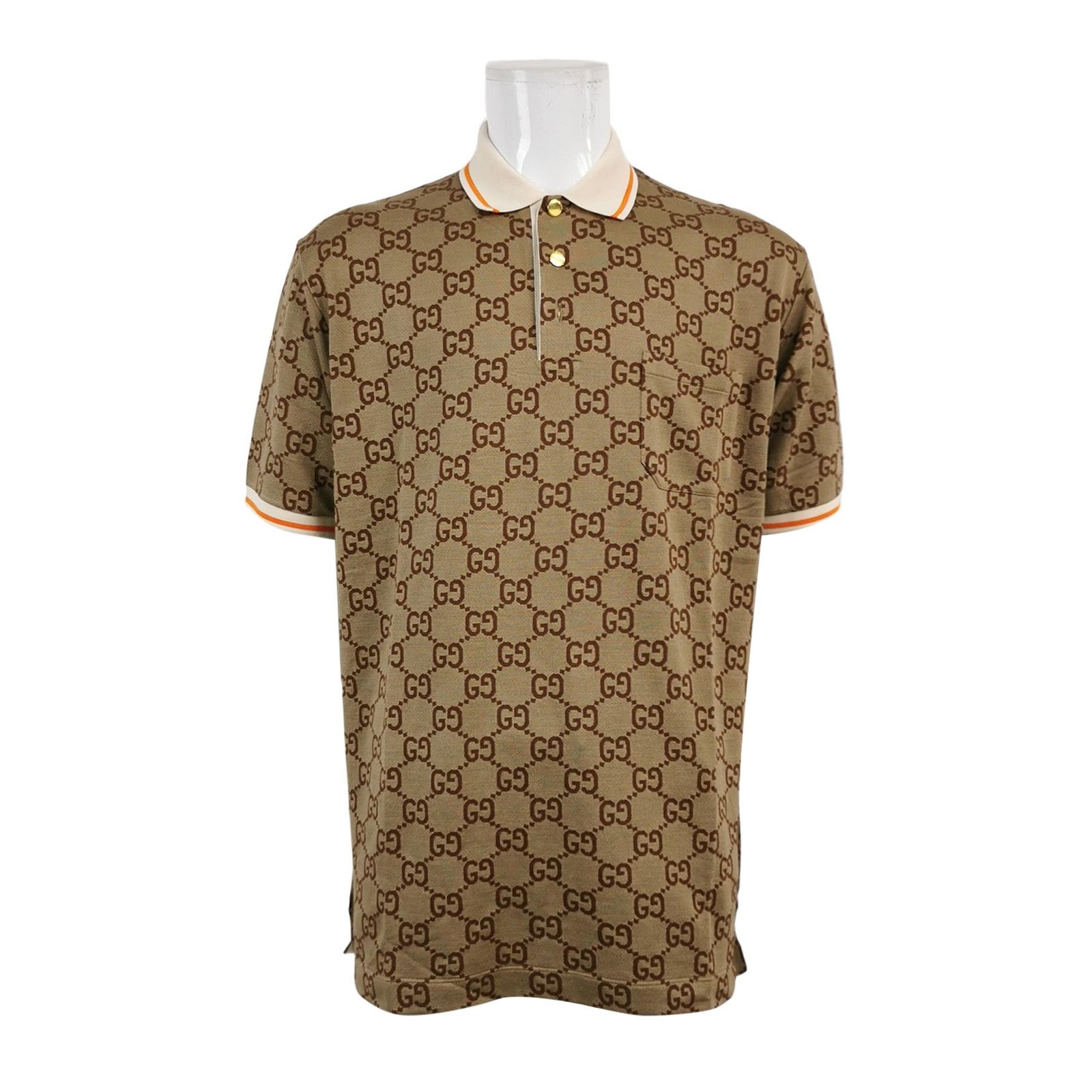 Gucci Gucci GG Monogram Cotton-Silk Polo Shirt XXXL Size US XXL / EU 58 / 5 - 19 Thumbnail