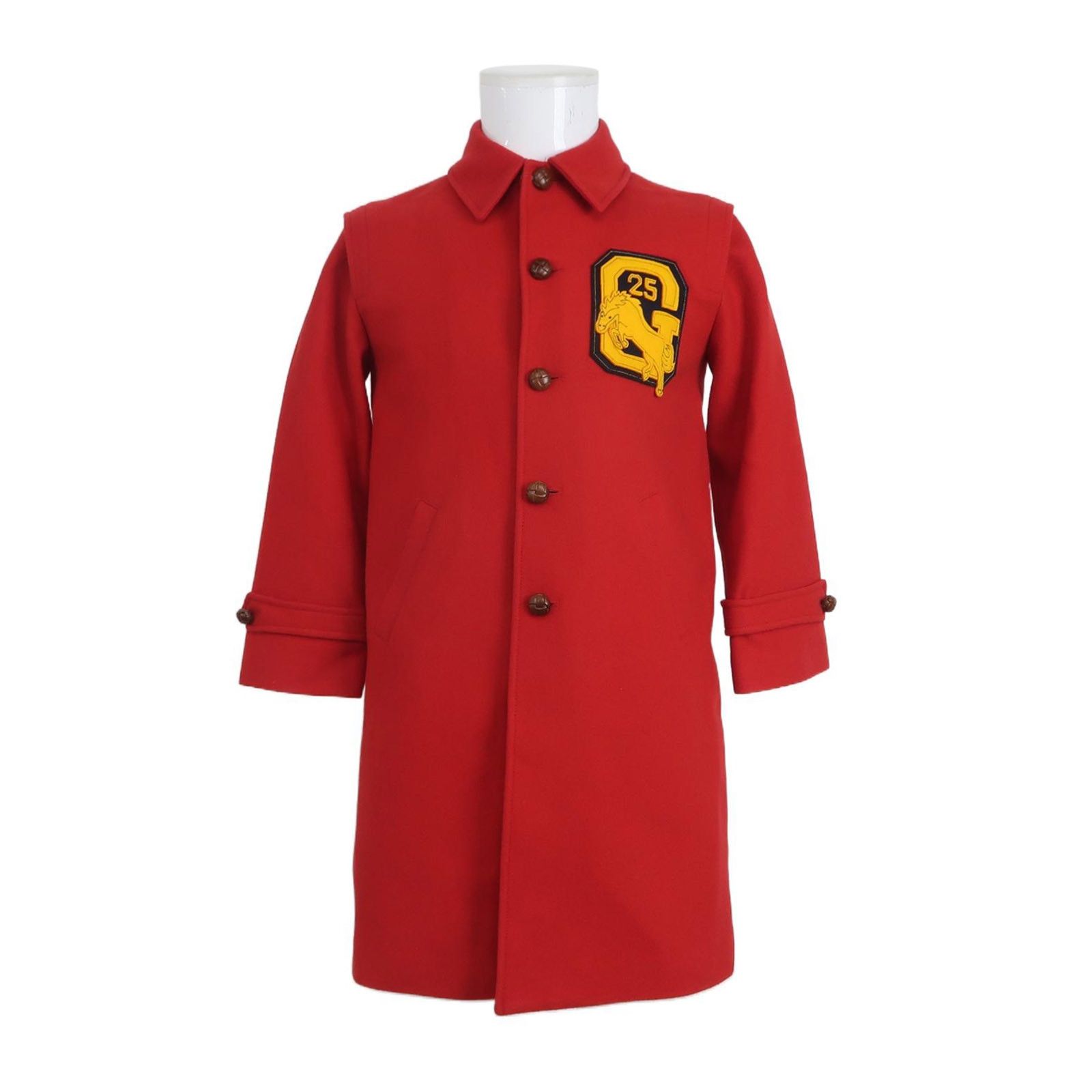 Gucci Red Child's Coat with Yellow 'G25' Patch Size US S / EU 44-46 / 1 - 2 Thumbnail