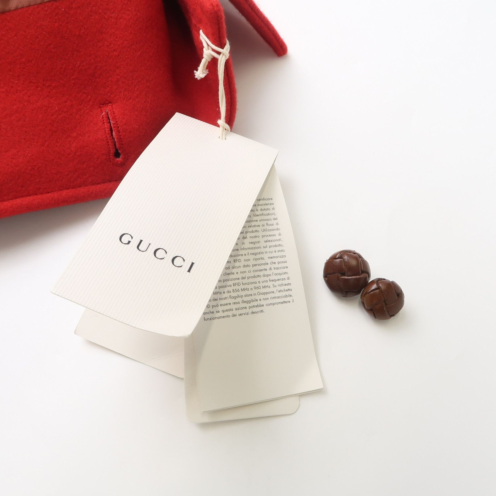 Gucci Red Child's Coat with Yellow 'G25' Patch Size US S / EU 44-46 / 1 - 8 Thumbnail