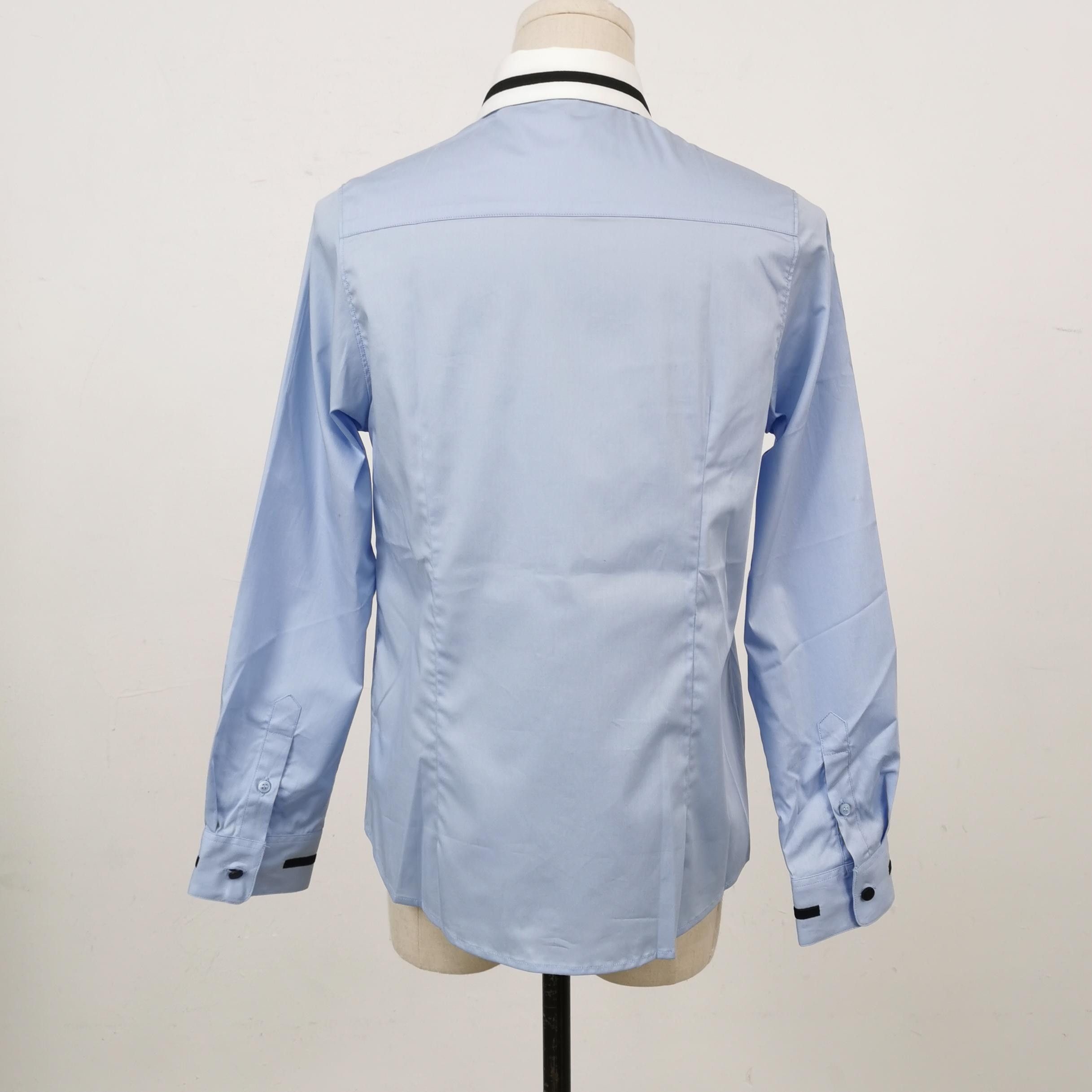 Givenchy Givenchy Blue Collared Long-Sleeve Shirt L Size US L / EU 52-54 / 3 - 4 Thumbnail