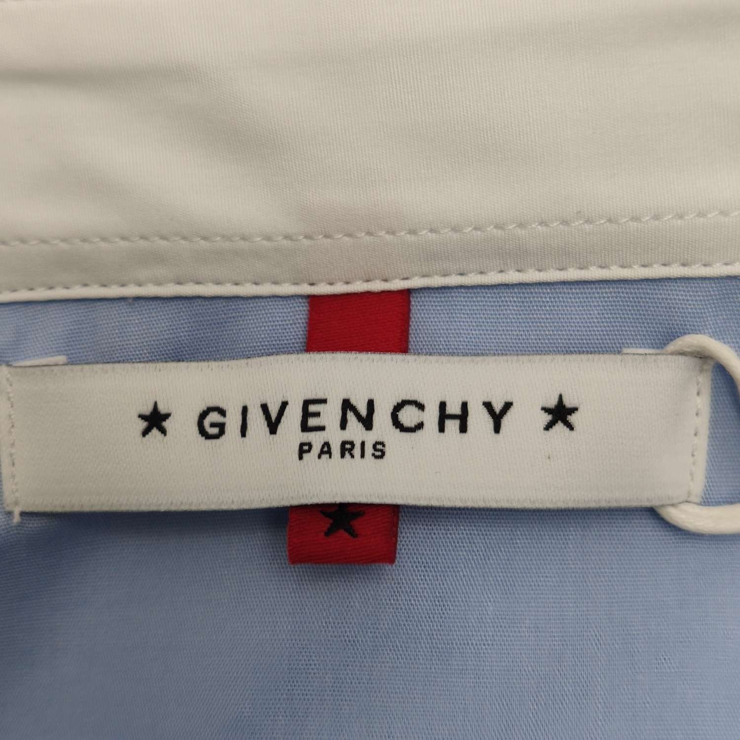 Givenchy Givenchy Blue Collared Long-Sleeve Shirt L Size US L / EU 52-54 / 3 - 11 Thumbnail