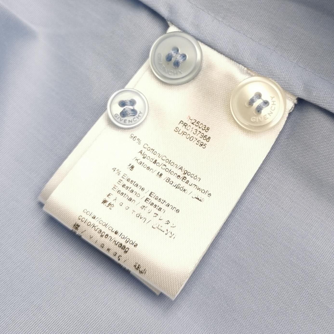 Givenchy Givenchy Blue Collared Long-Sleeve Shirt L Size US L / EU 52-54 / 3 - 10 Thumbnail