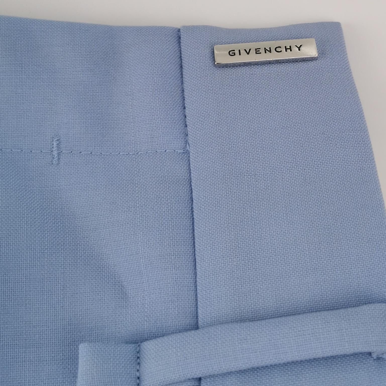 Givenchy Light Blue Slim-Fit Formal Trousers Size US 30 / EU 46 - 8 Thumbnail