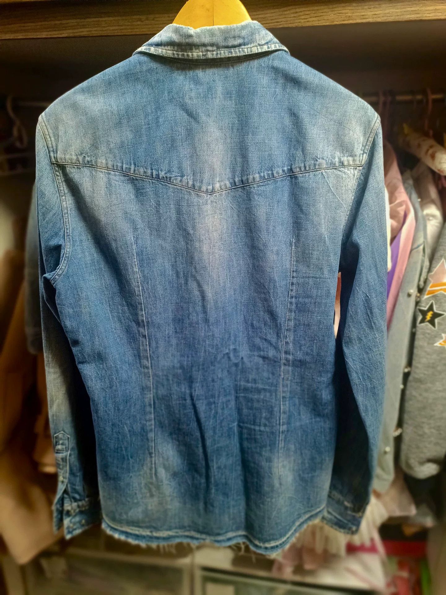 Dolce & Gabbana Dolce & Gabbana Angel Embroidery Denim Shirt Size US M / EU 48-50 / 2 - 3 Thumbnail