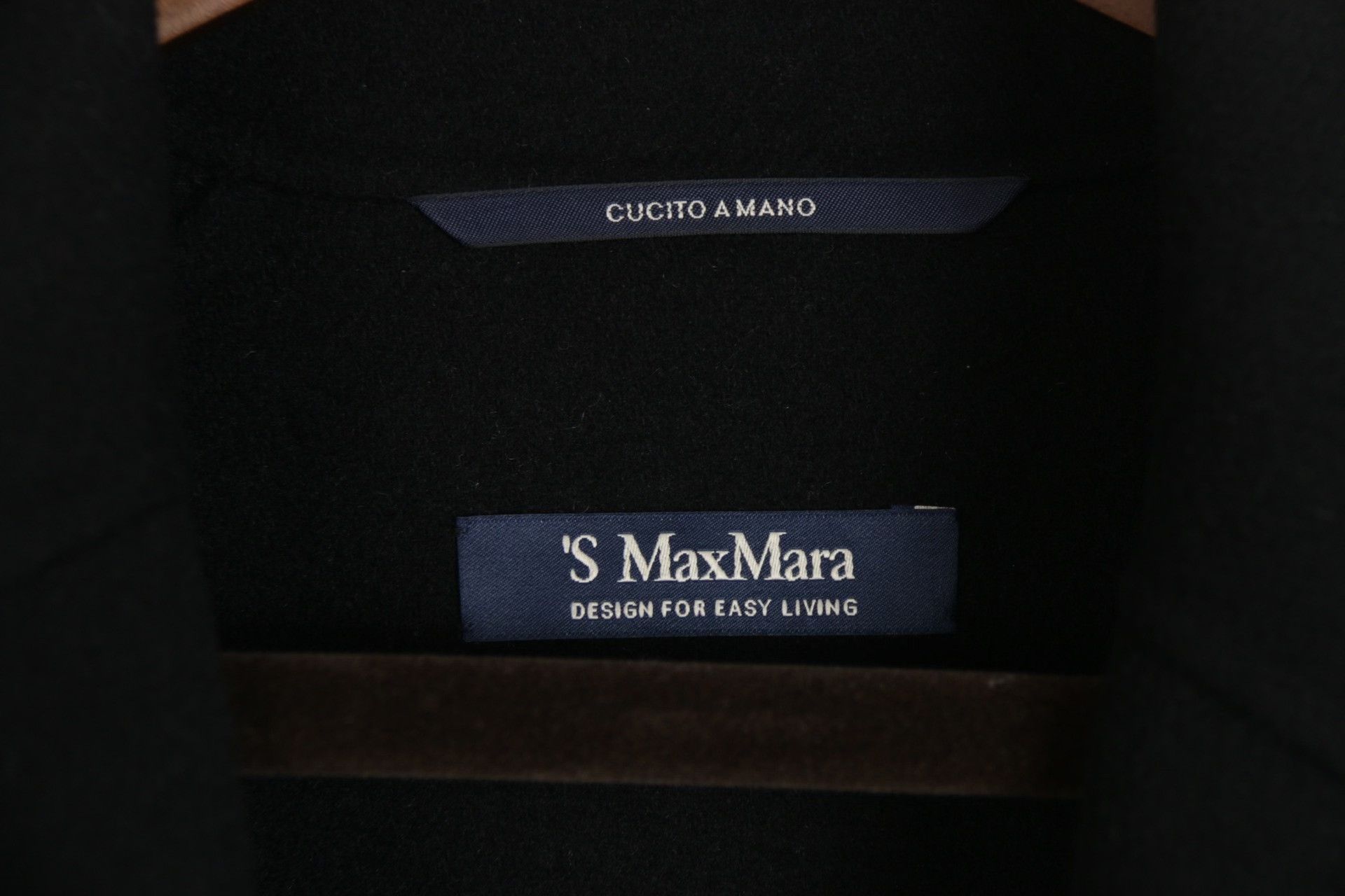 Max Mara Max Mara Black Wool Mid-Length Coat Size M / US 6-8 / IT 42-44 - 3 Thumbnail