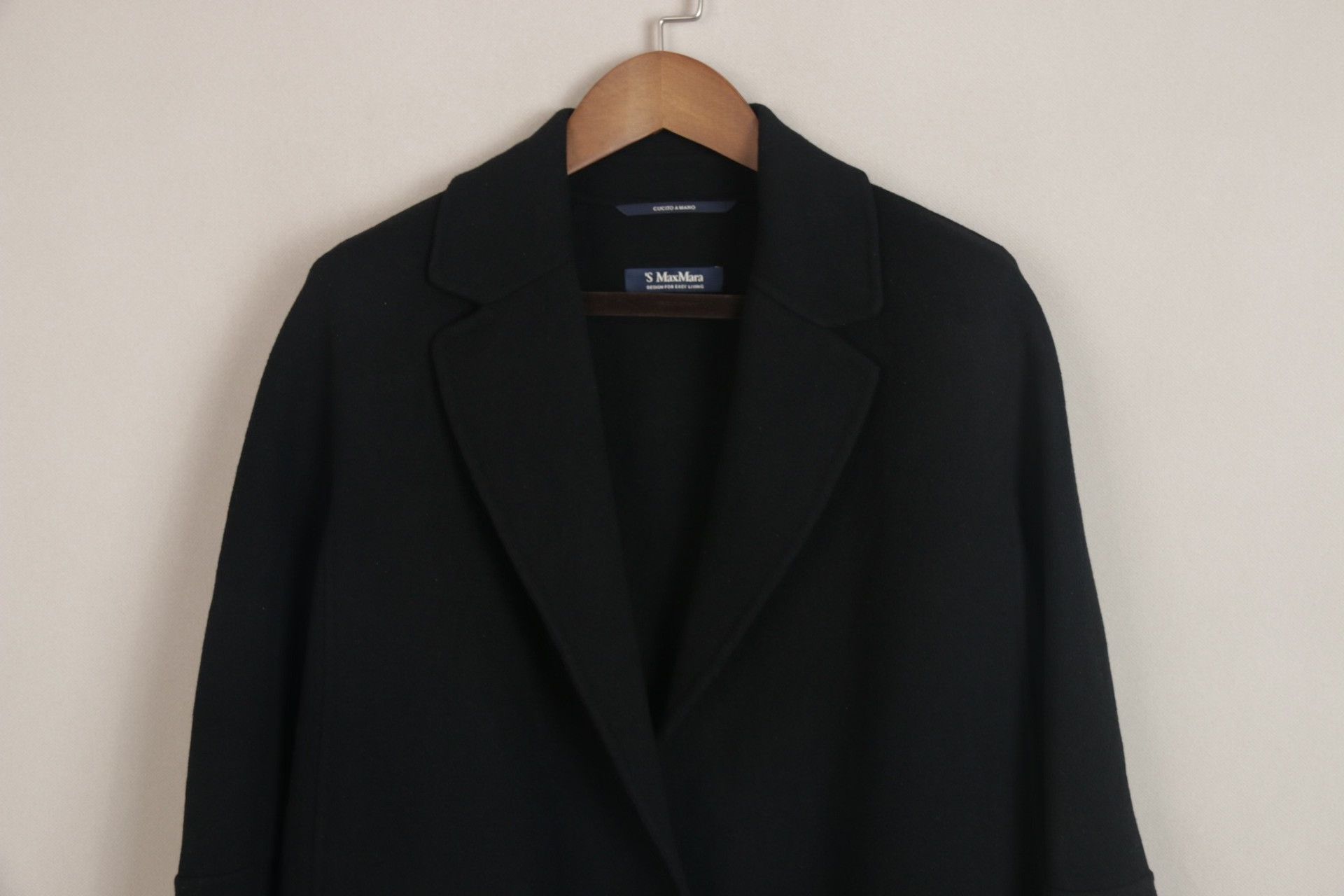Max Mara Max Mara Black Wool Mid-Length Coat Size M / US 6-8 / IT 42-44 - 2 Thumbnail