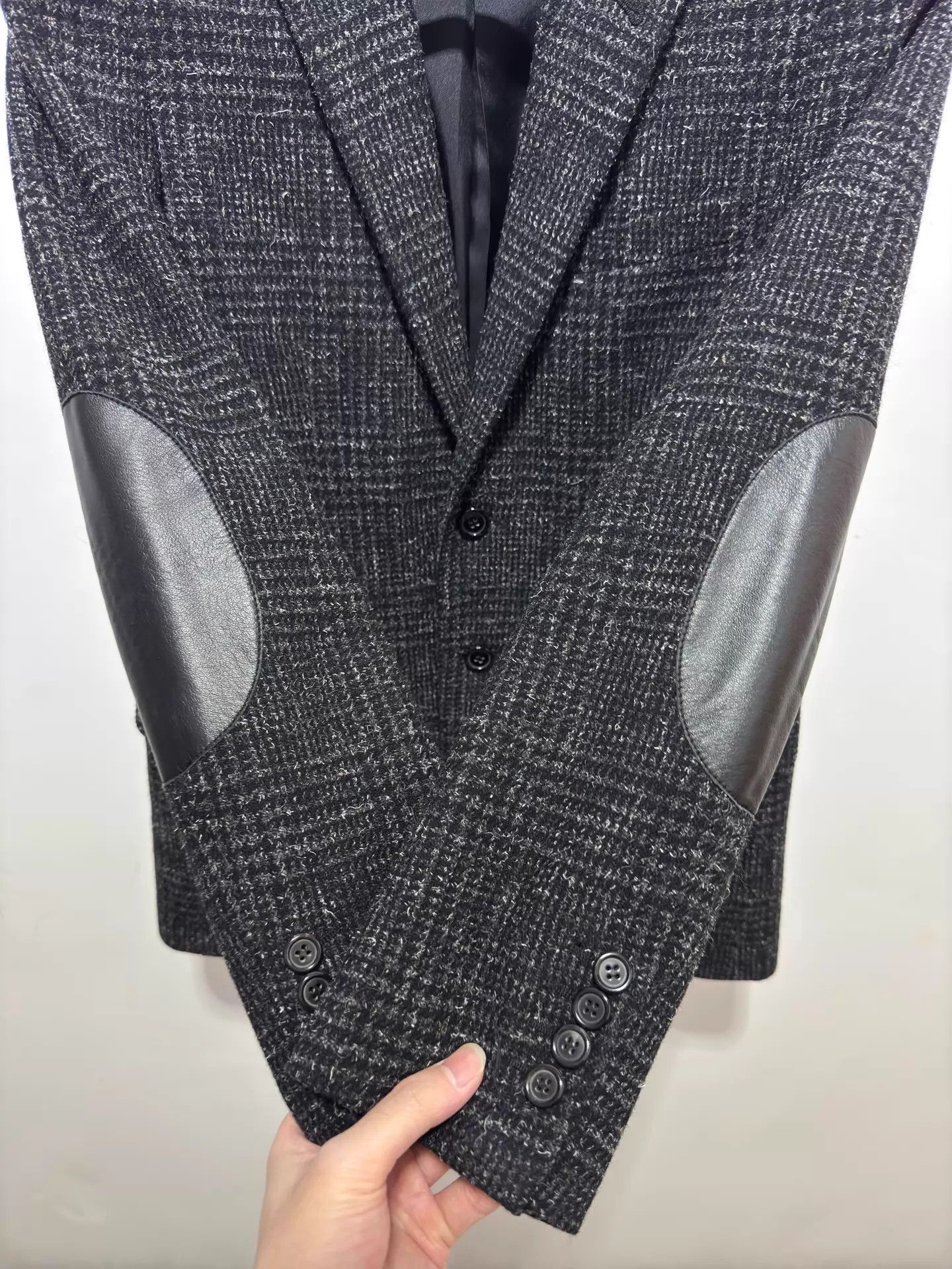 Saint Laurent Paris Gray Checkered Single-Breasted Blazer Size US M / EU 48-50 / 2 - 4 Thumbnail