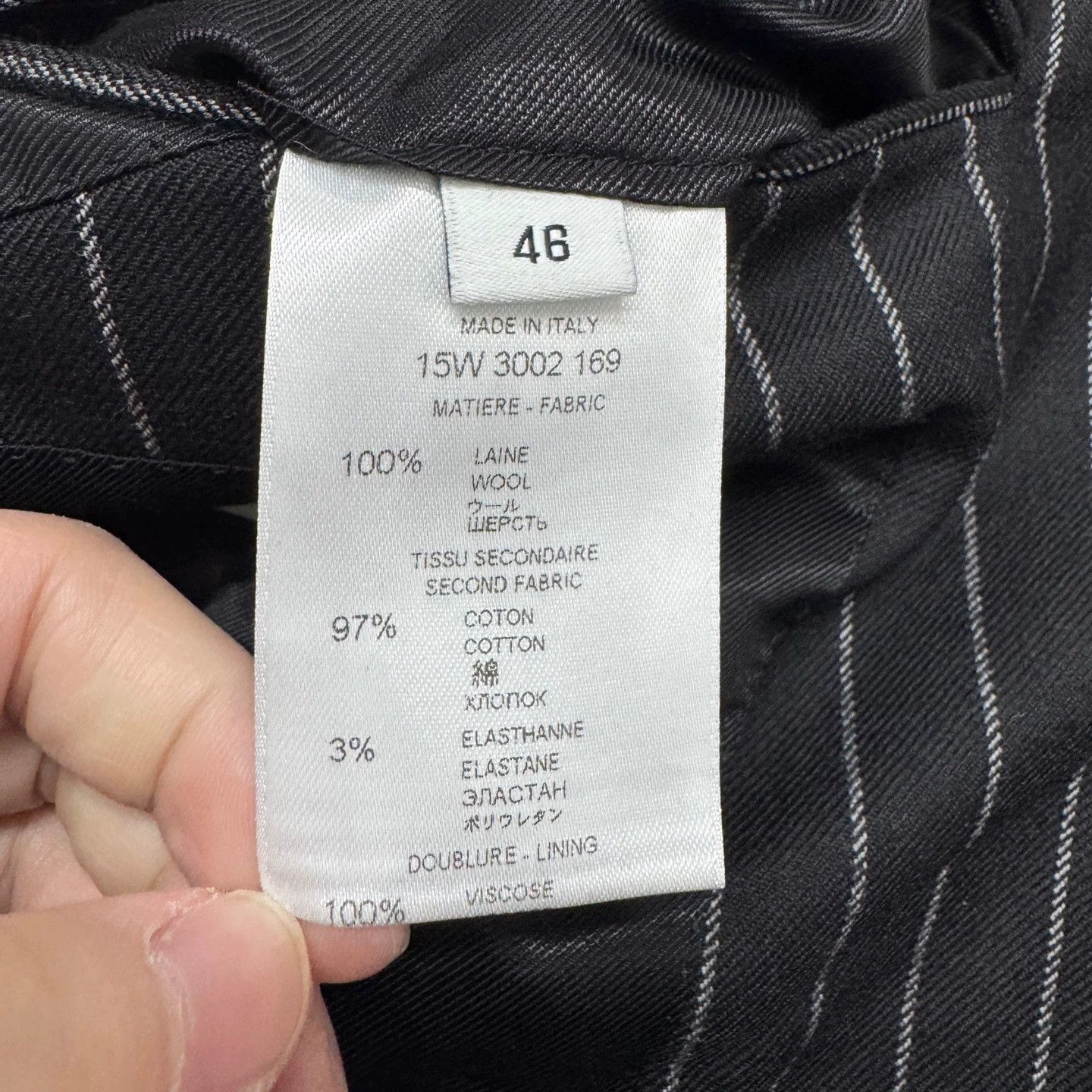 Givenchy Black Pinstriped Single-Breasted Blazer Size US M / EU 48-50 / 2 - 3 Thumbnail