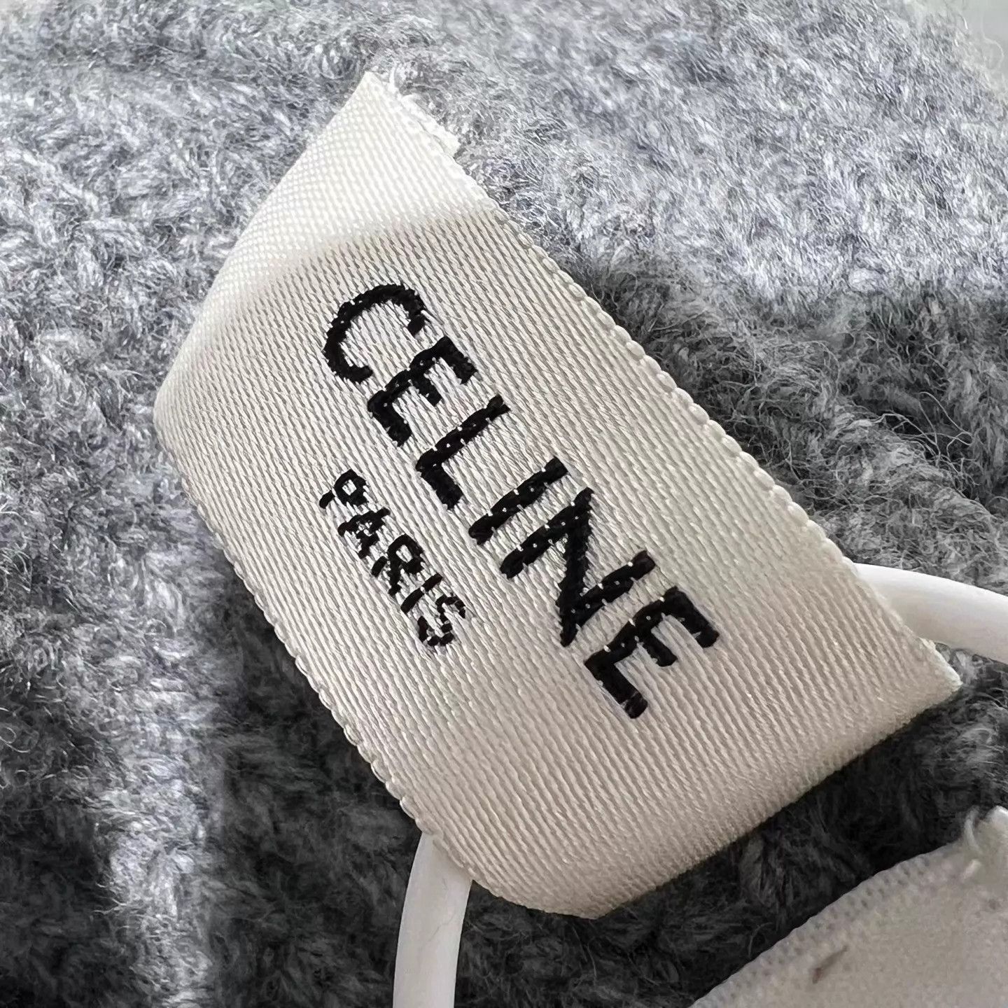 Celine Gray Knit Beanie with 'BOY DOLL' Embroidered Size ONE SIZE - 3 Thumbnail