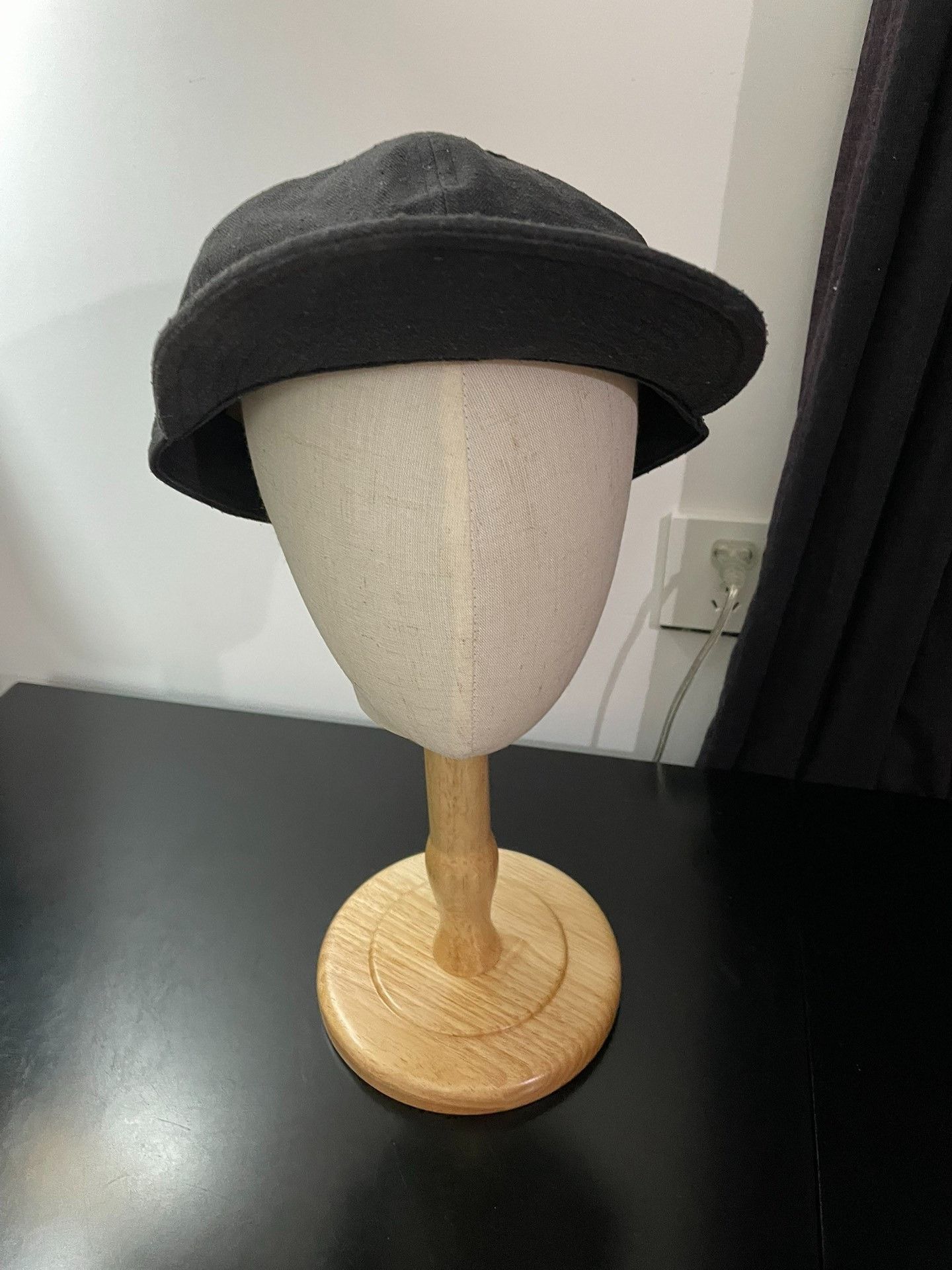 PHIGVEL MAKERS & Co. Phigvel Makers Black Linen Mechanic Cap Size ONE SIZE - 4 Thumbnail