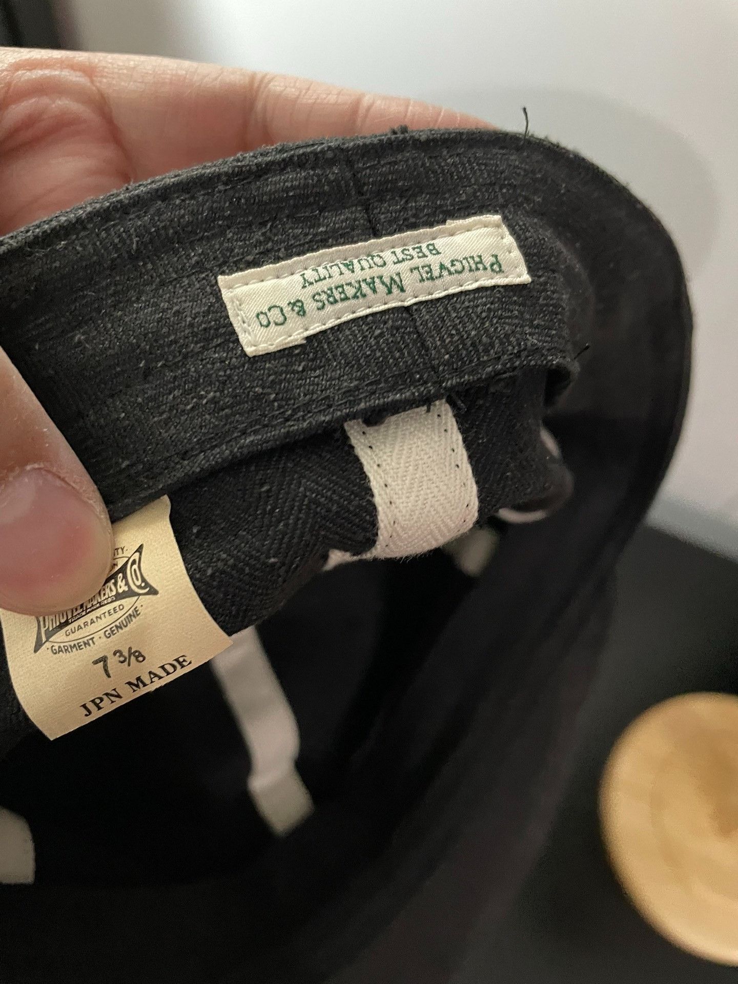 PHIGVEL MAKERS & Co. Phigvel Makers Black Linen Mechanic Cap Size ONE SIZE - 2 Thumbnail