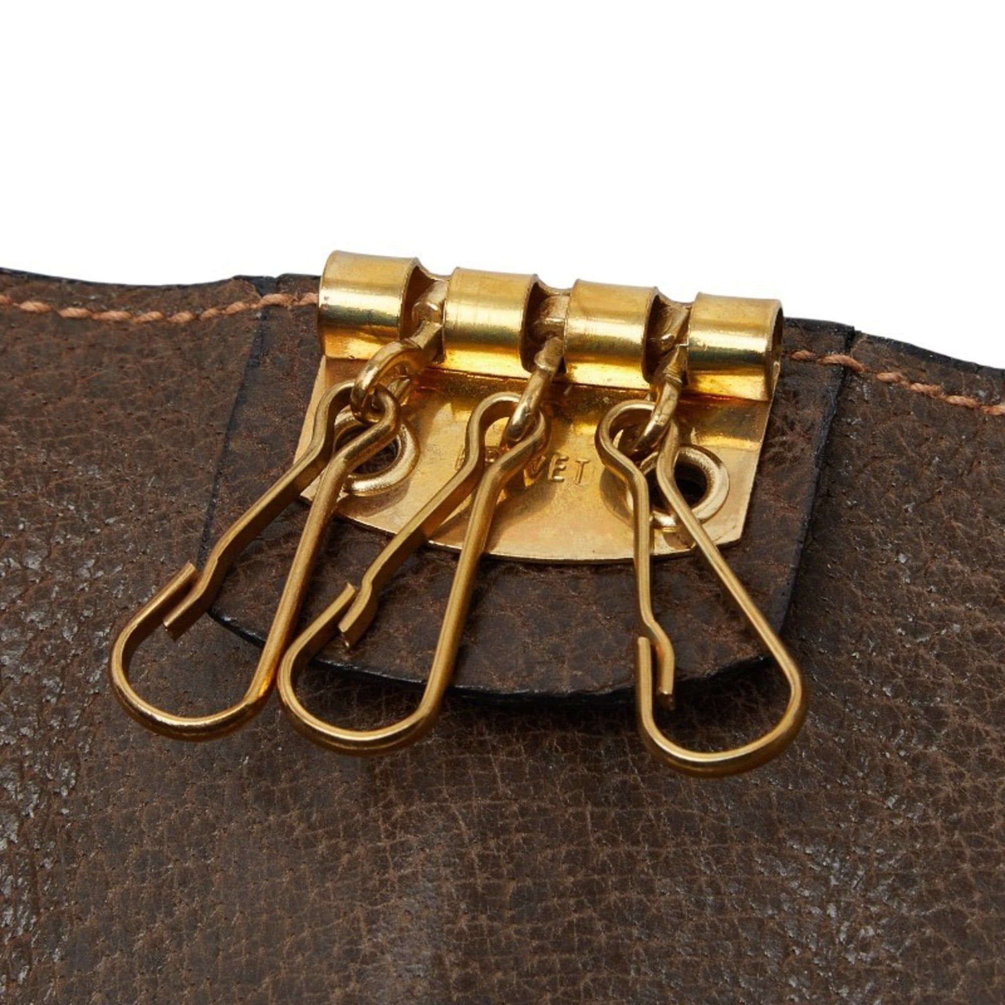 Gucci Gucci Old Key Case, Triple Holder, Brown Leather, Women's GUCCI Size ONE SIZE - 6 Thumbnail
