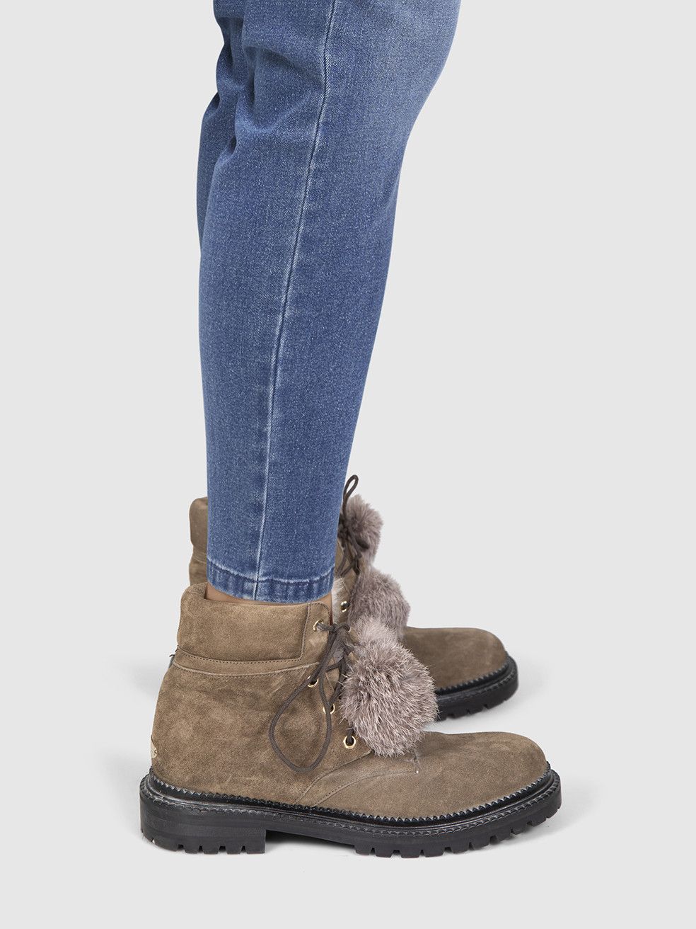 Jimmy Choo Brown Suede Combat Ankle Boots Size US 8.5 / IT 38.5 - 2 Thumbnail