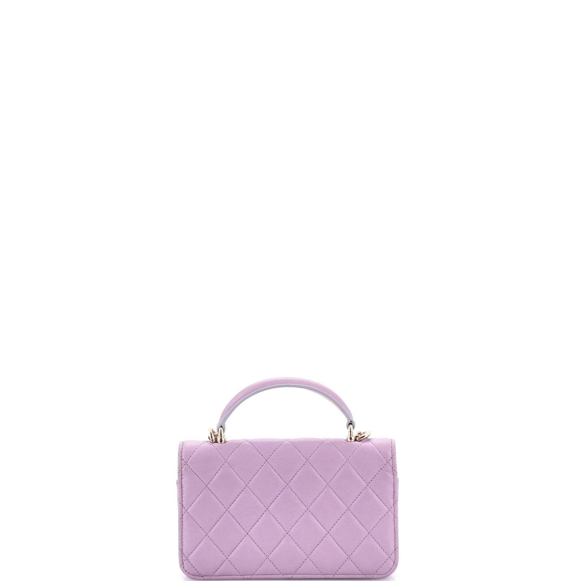 Chanel Classic Top Handle Flap Phone Holder with Chain Size ONE SIZE - 3 Thumbnail