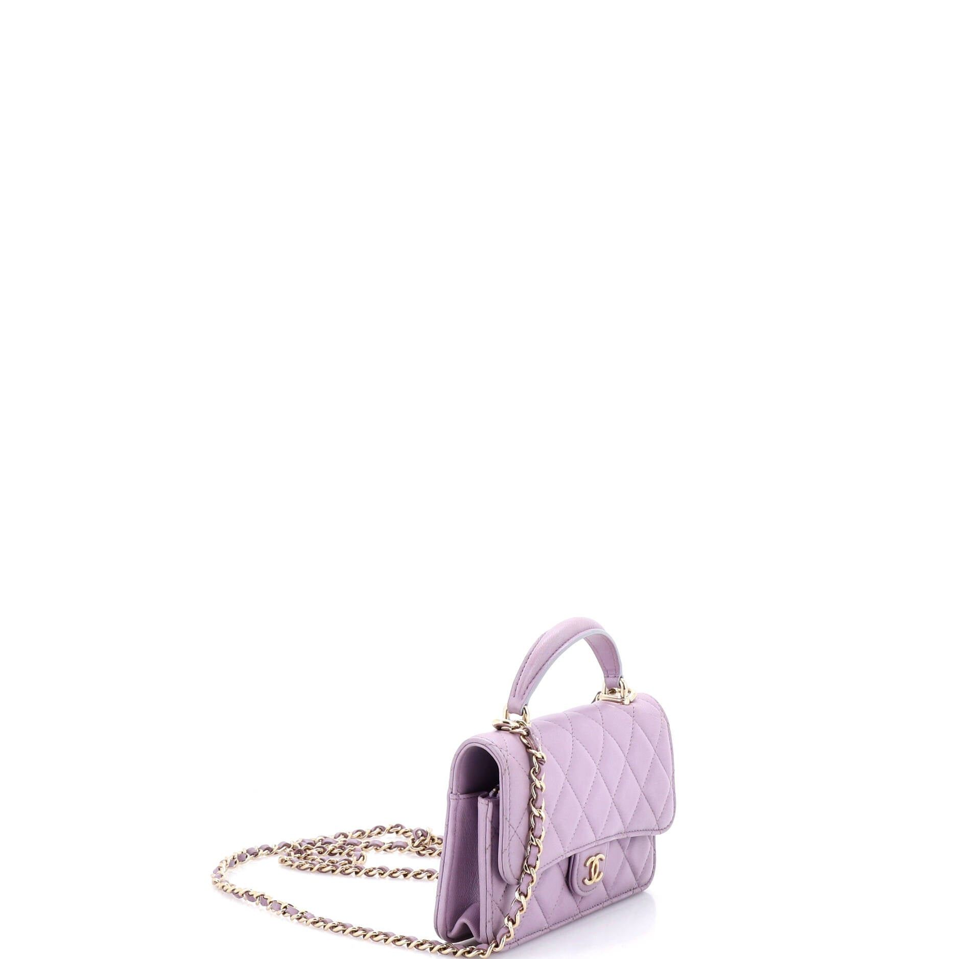 Chanel Classic Top Handle Flap Phone Holder with Chain Size ONE SIZE - 2 Thumbnail
