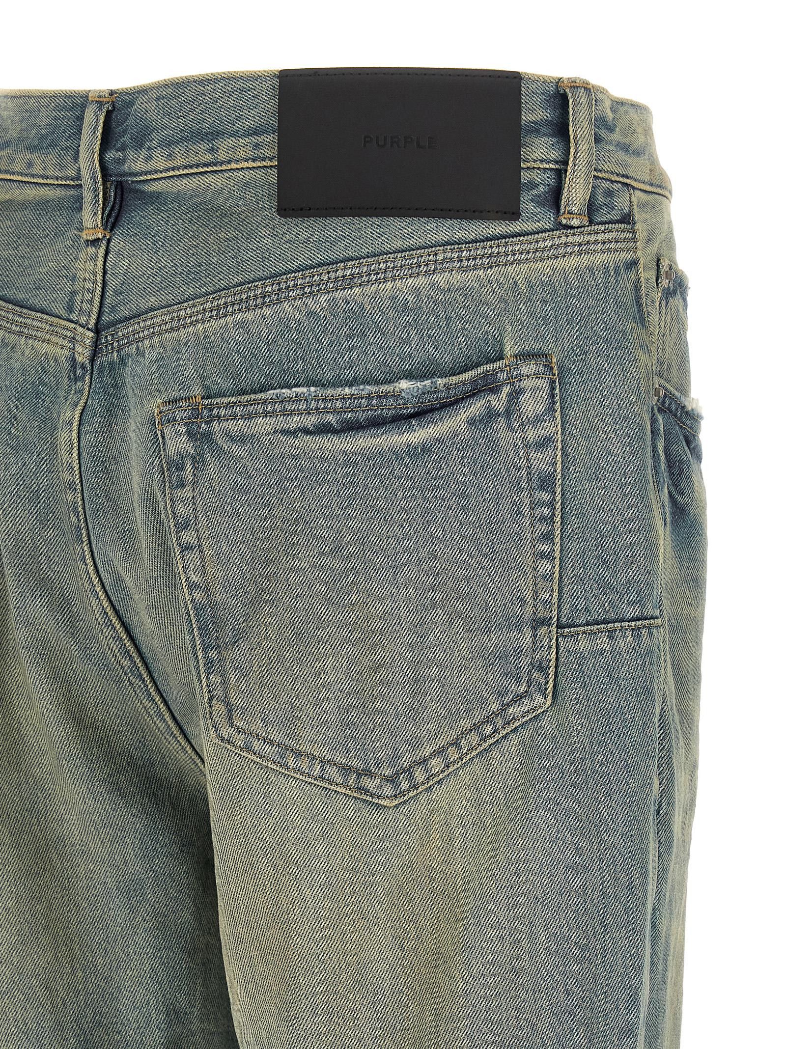 Purple 'P026 Dirty Fade Rip Boot' jeans Size US 32 / EU 48 - 4 Thumbnail