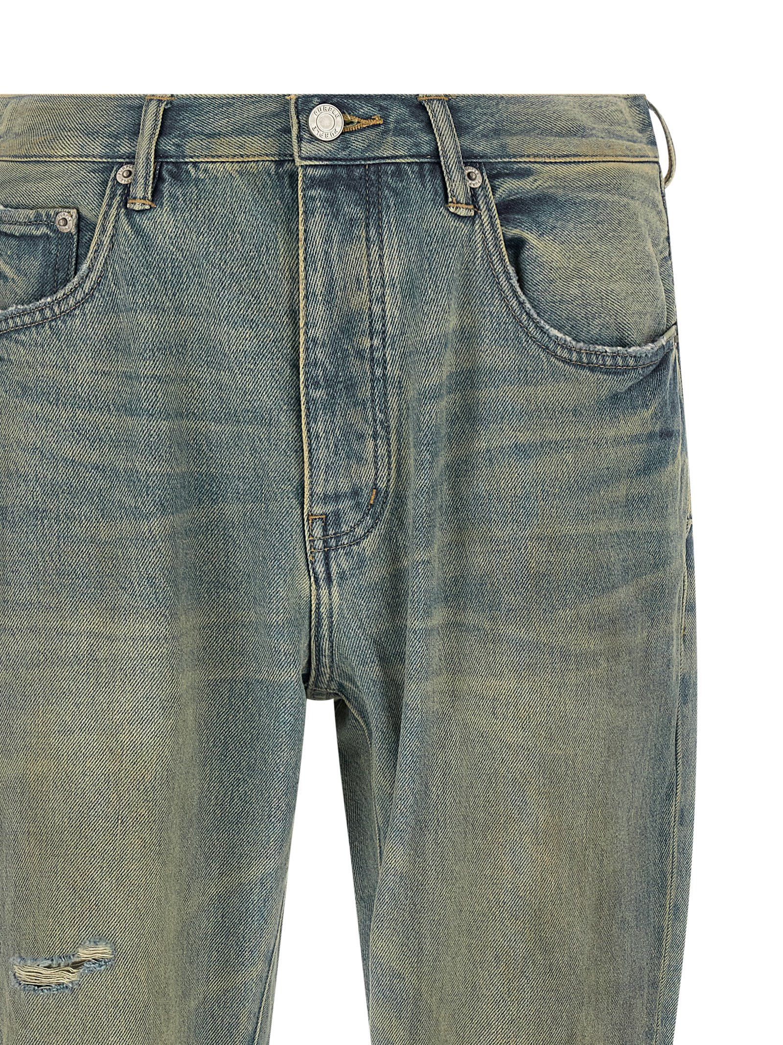 Purple 'P026 Dirty Fade Rip Boot' jeans Size US 32 / EU 48 - 3 Thumbnail