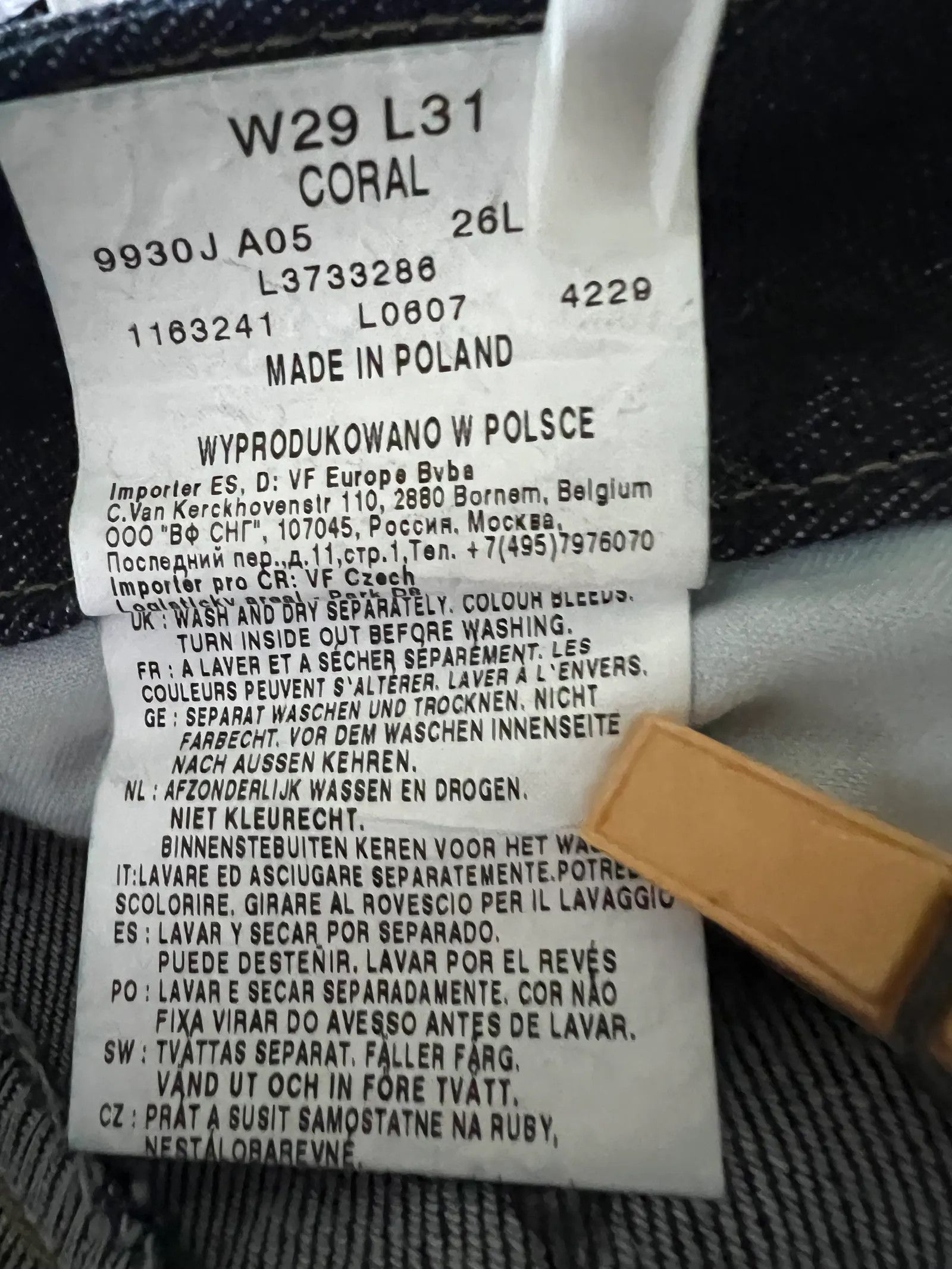 Lee Lee CORAL Jeans Size 29" - 4 Thumbnail