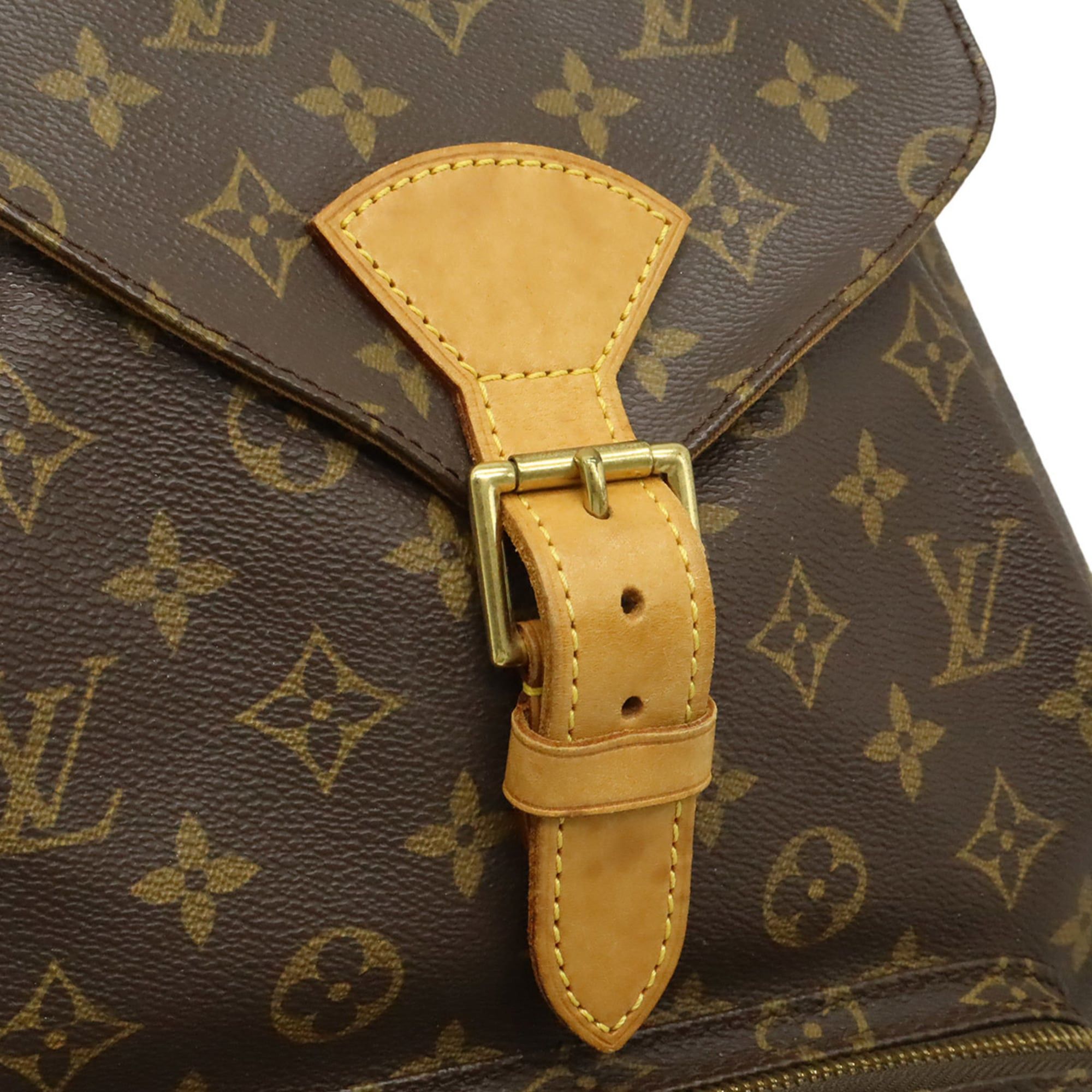 Louis Vuitton Monogram Montsouris GM M51135 LOUIS VUITTON Monogram Montsouris GM Backpack M51135 LV Auth  main image 3
