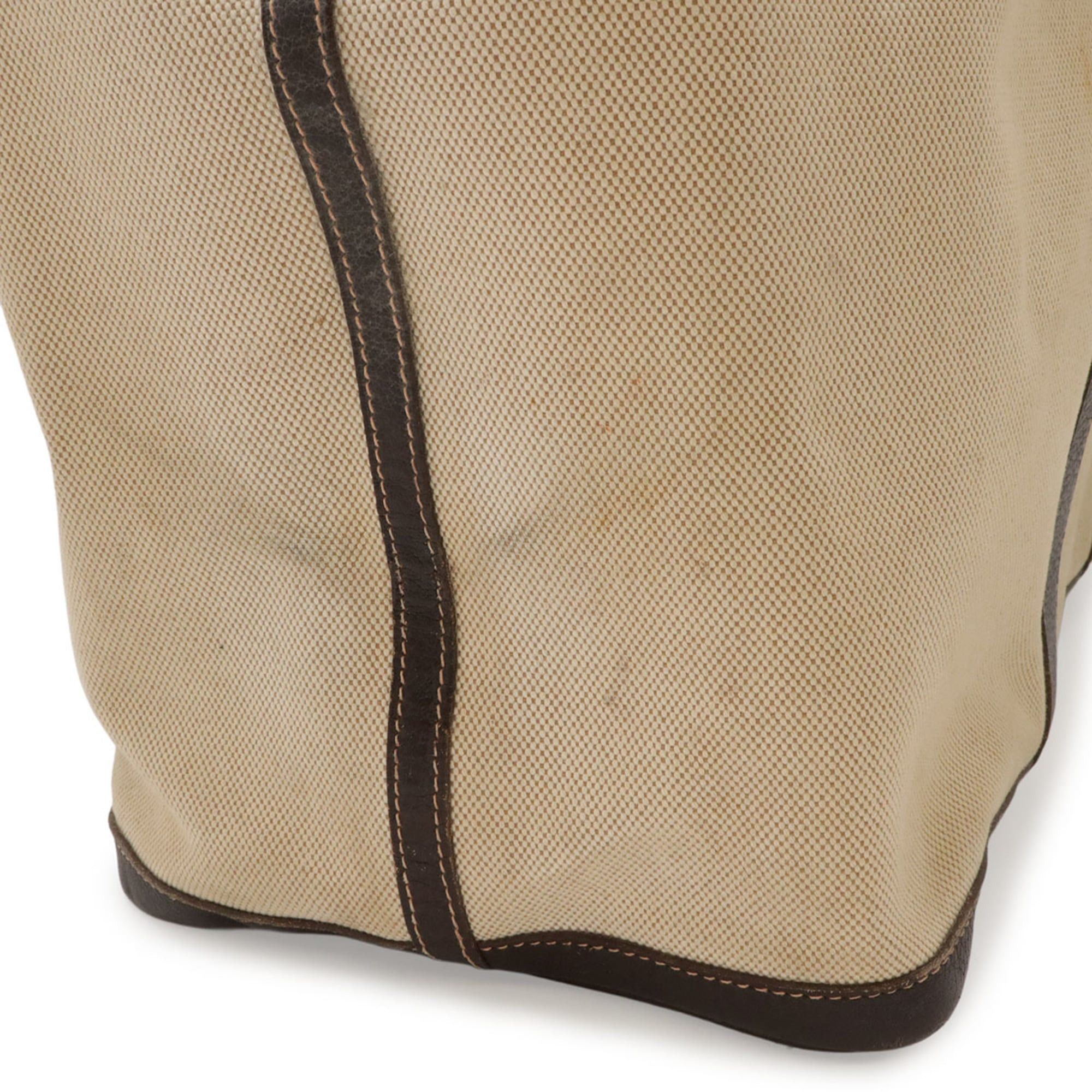 Hermes HERMES Garden MM Tote Bag, Handbag, Shoulder Tote, Toile H Leather, Beige, Dark Brown, Stamp Size ONE SIZE - 5 Thumbnail